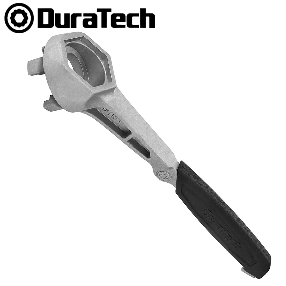 DURATECH Drum Wrench 3-in-1 Bung Wrench Barrel Opener Tool Fits 3/4" 2" Bung Cap