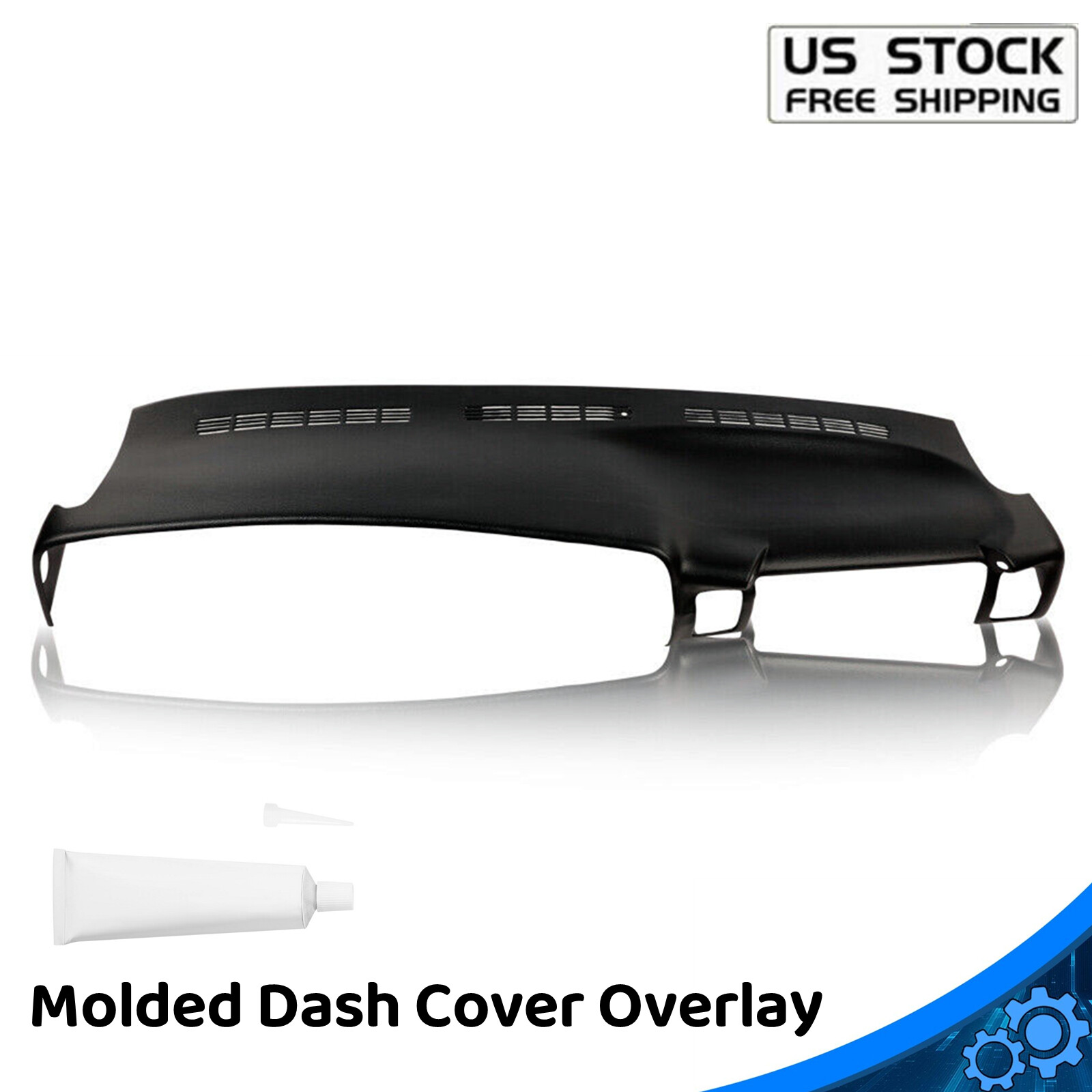 For Silverado Sierra Suburban 99-06 Black Molded Dash Cap Cover Overlay