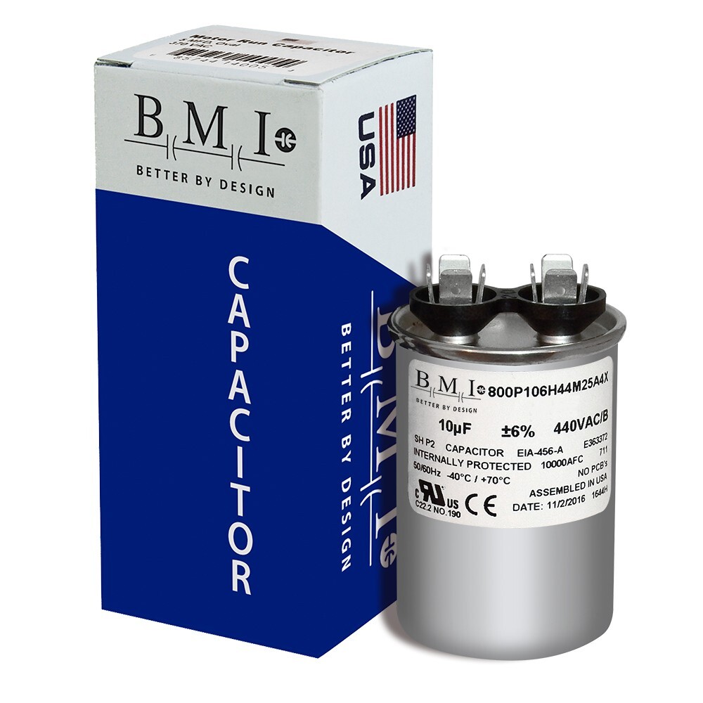 USA 10 uf/MFD 370-440 VAC volts Round Run Capacitor 50/60 Hz - Lot-1
