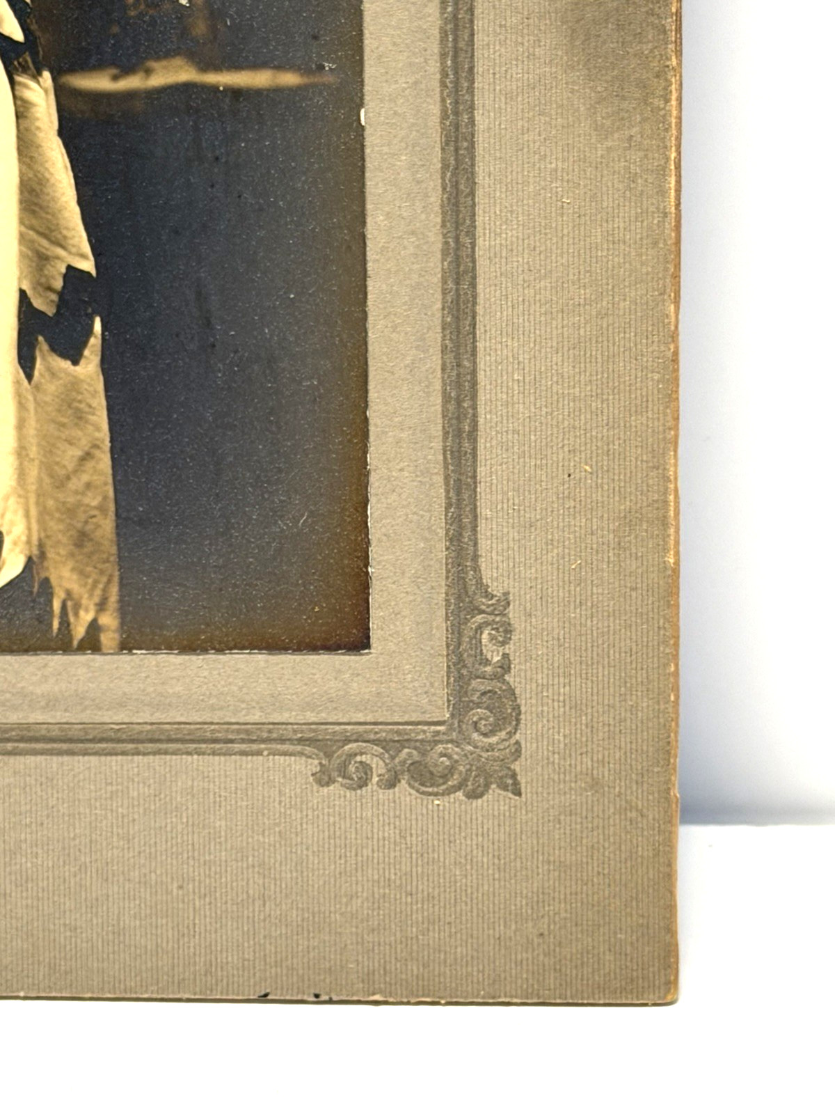 Antique Native American Indian Cabinet Card Photograph of A Chief; 1880s - 1900s