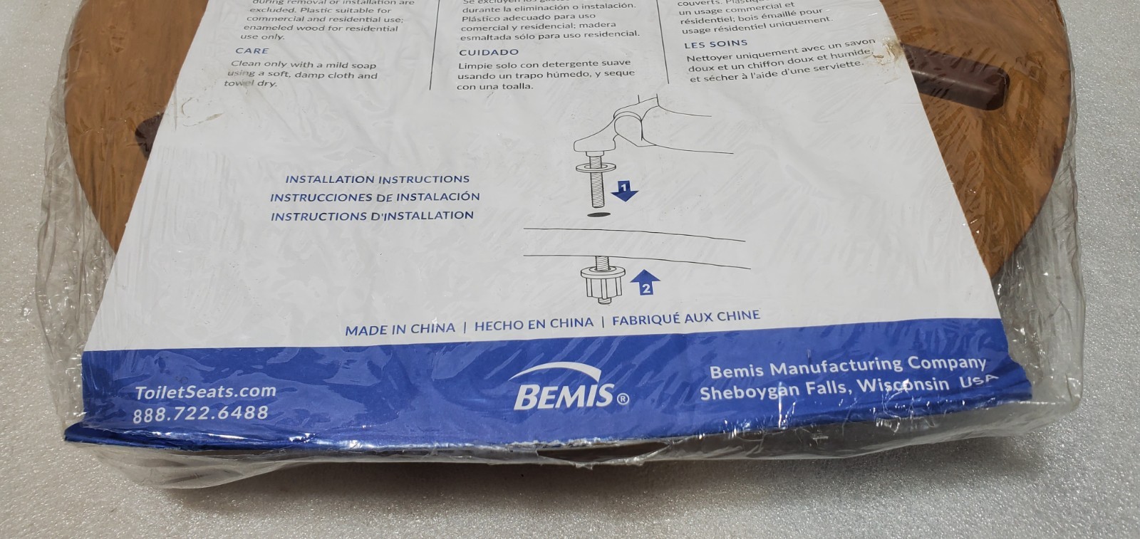 NEW Mayfair Natural Reflections Round Toilet Seat Natural Oak Wood Veneer Finish