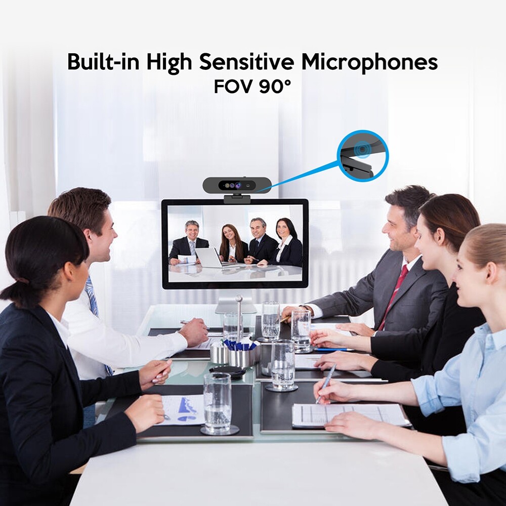 TOALLIN 1080P Windows Hello Compatible Webcam HD USB webcam with wide Angle view