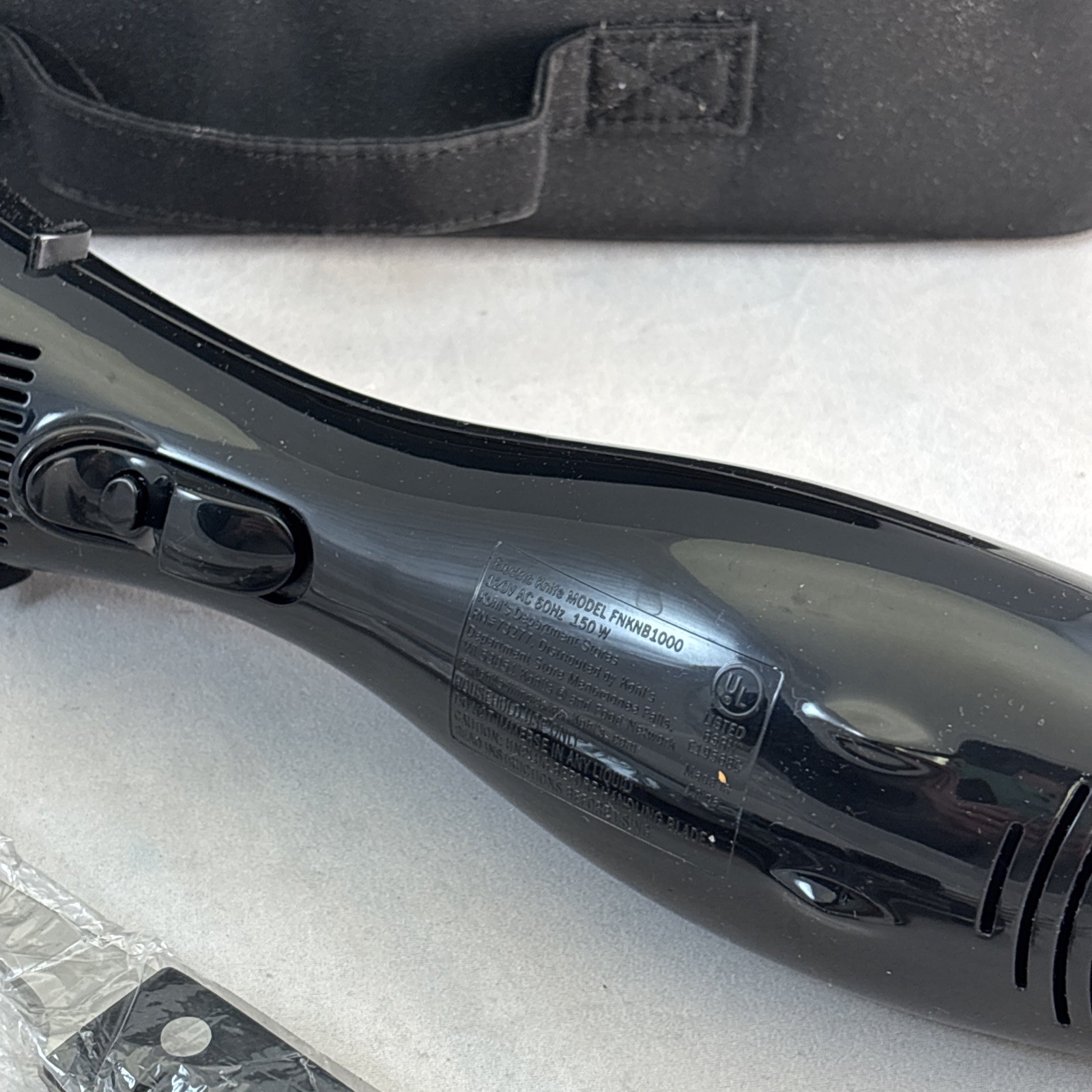 Electric Knife With Blades & Carving Fork w/Carry Case Food Network (FNKNB1000)