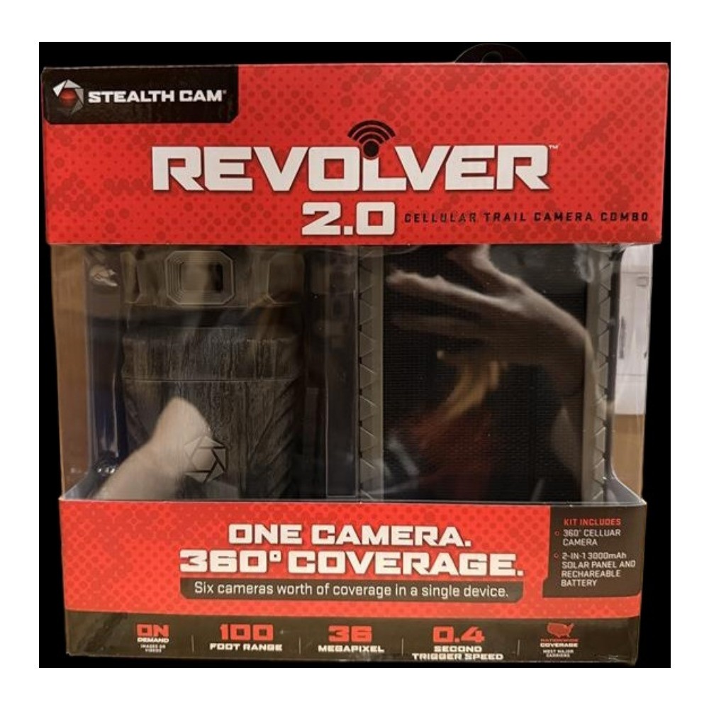 Stealth Cam Revolver Pro 2.0 Trail Camera with Solar Battery Pack
