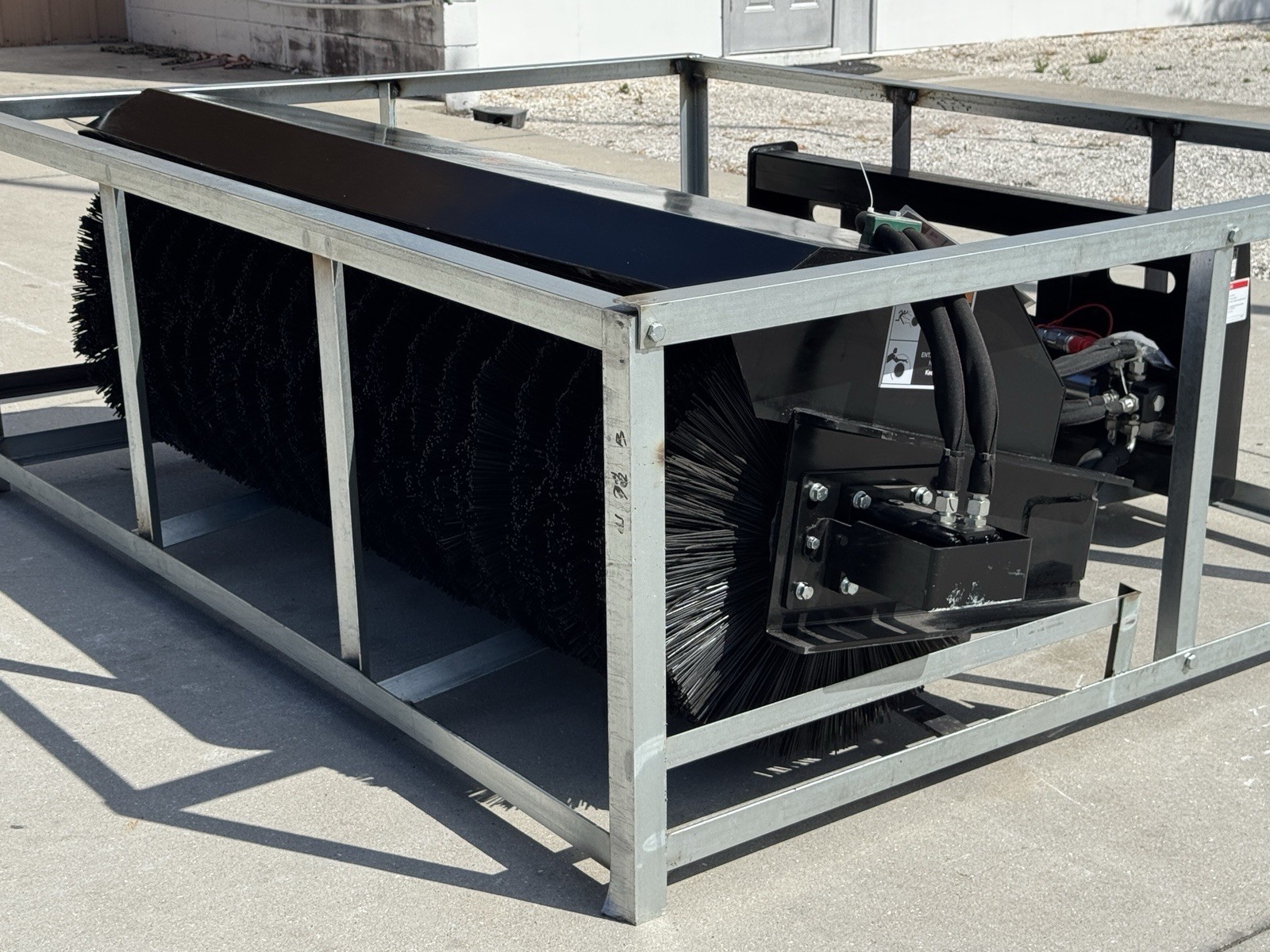 Wolverine Skid Steer Angle Broom Sweeper Heavy Duty Attachment w/Poly Brush