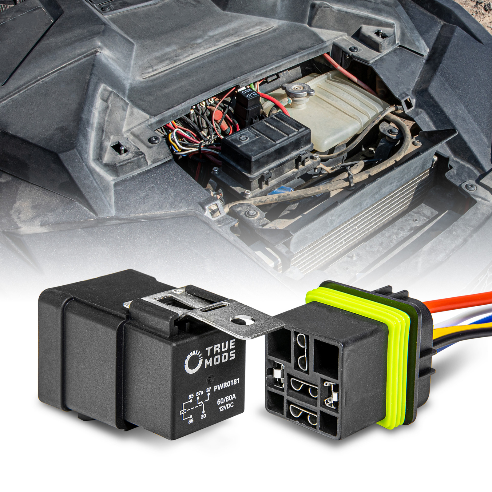 SPDT 5-Pin 12V 60/80A Automotive Bosch Style Waterproof Relay Kit for Boat Auto