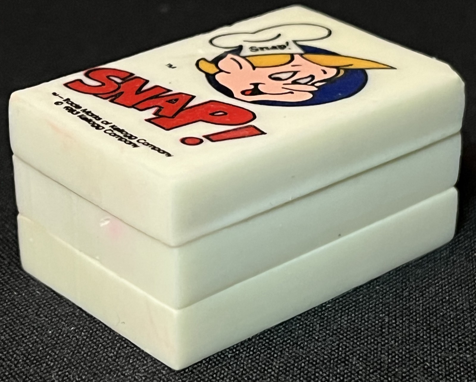 Lot of Three Vintage 1983 Kellogg's Rice Krispies "Snap / Crackle /Pop!" Erasers