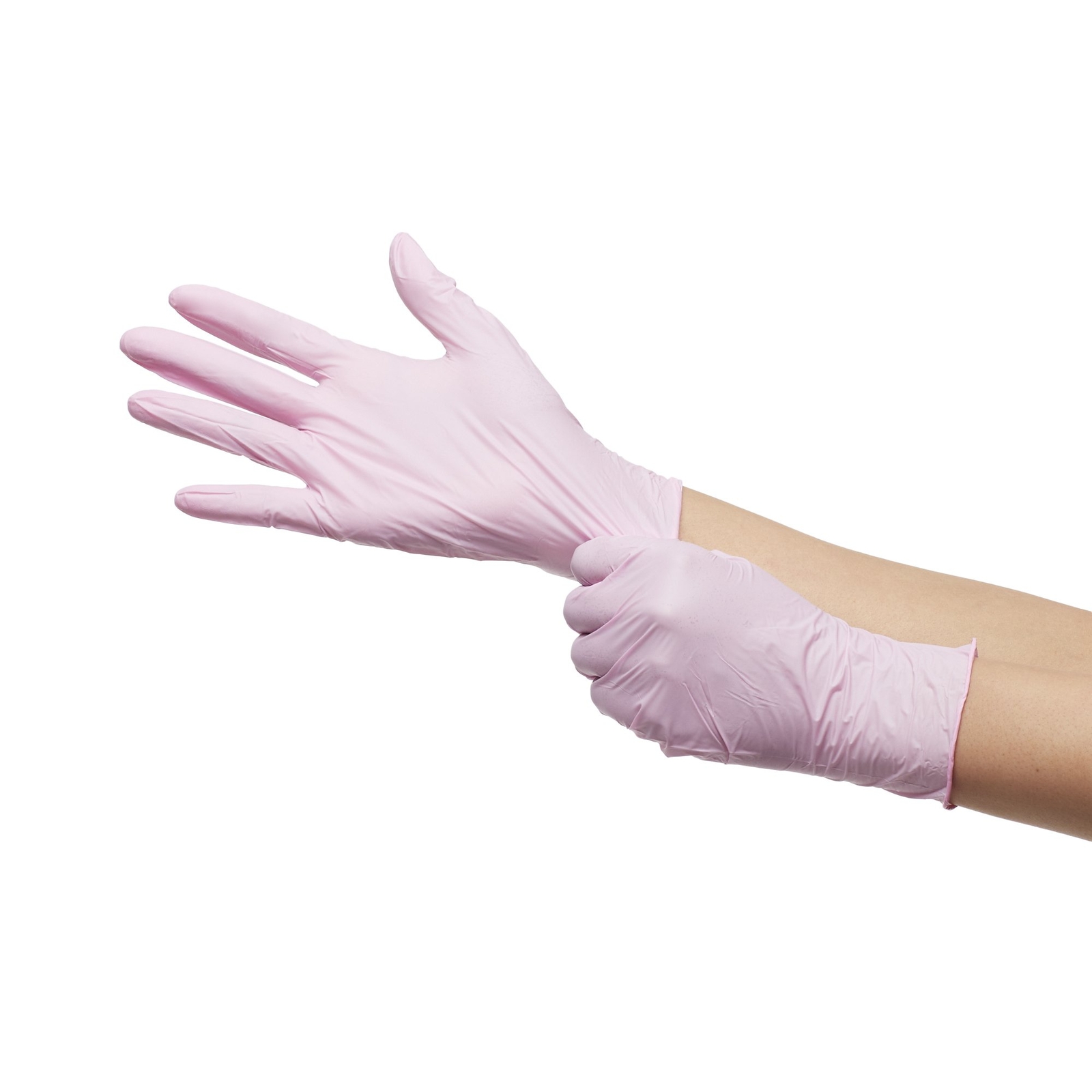 McKesson Pink Nitrile Nitrile Exam Glove Standard Cuff Length MEDIUM 250 per Box