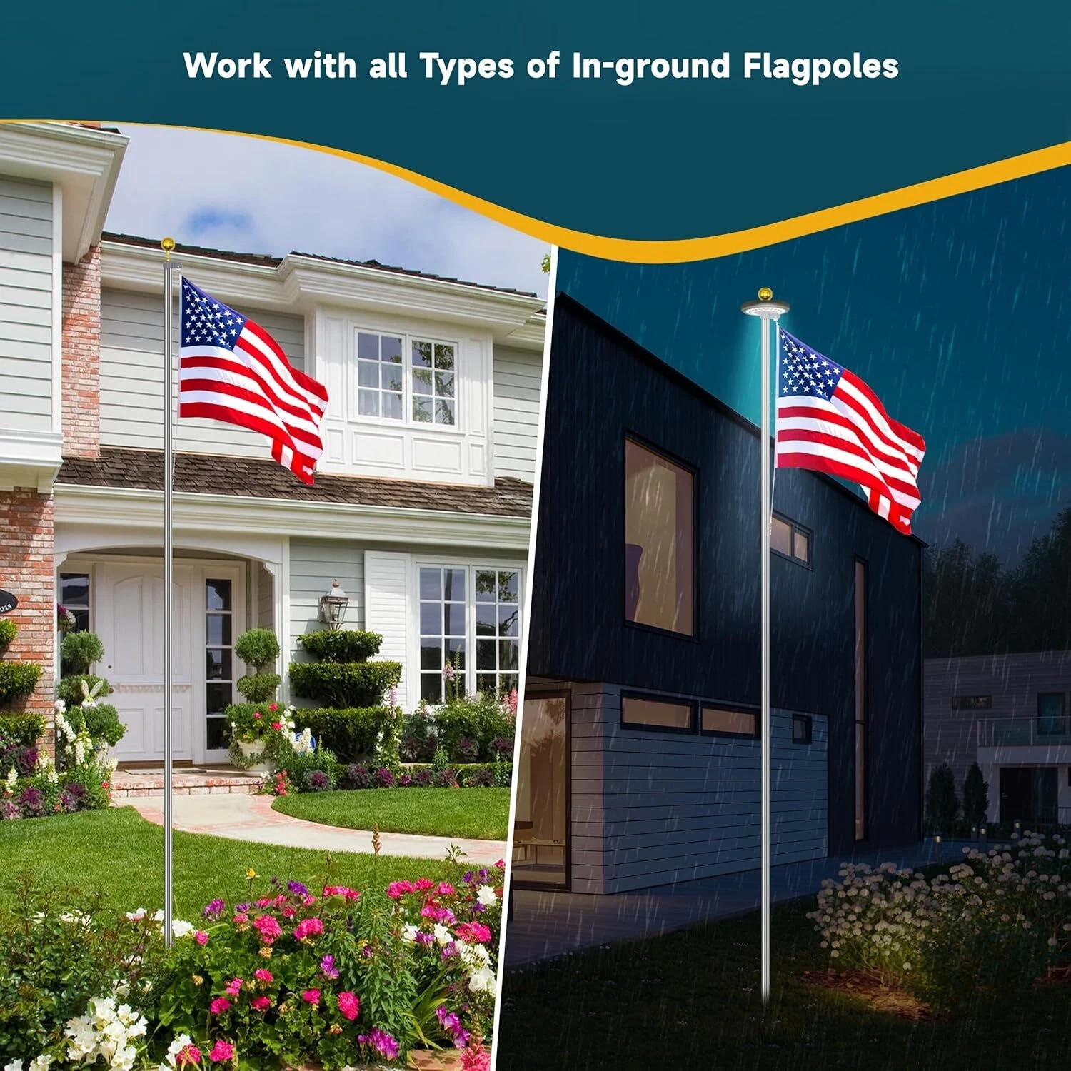 Flag Pole Ball Topper Ornament Flagpole Top Replacement Aluminum Anodized Finish