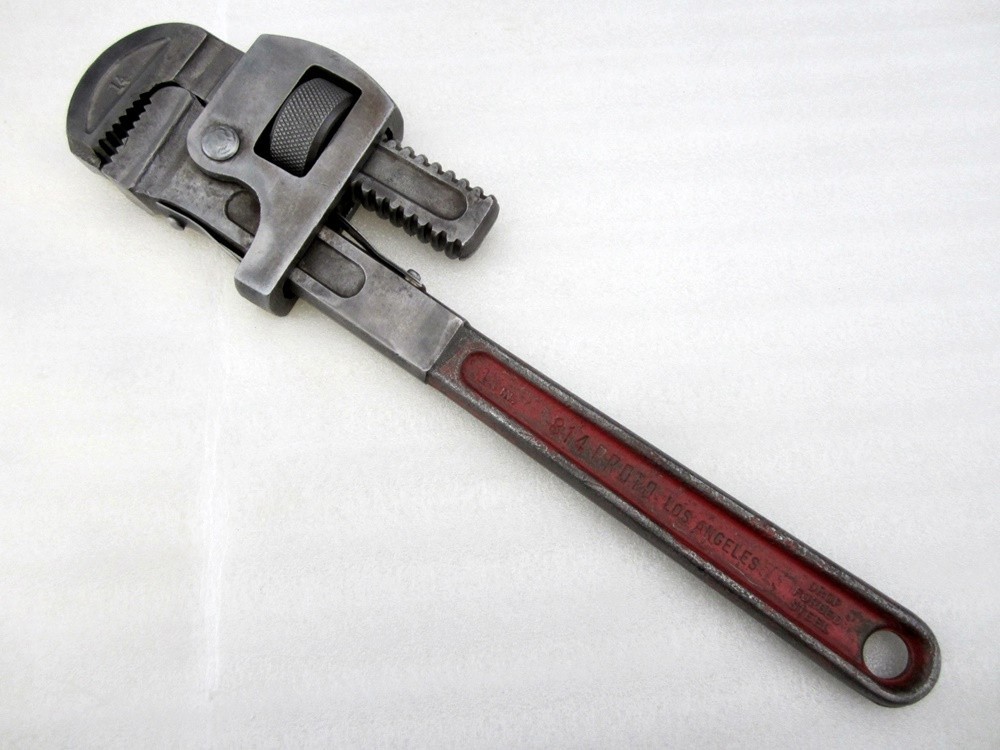 Vintage Proto Los Angeles 14" Pipe Wrench 814 Made in USA
