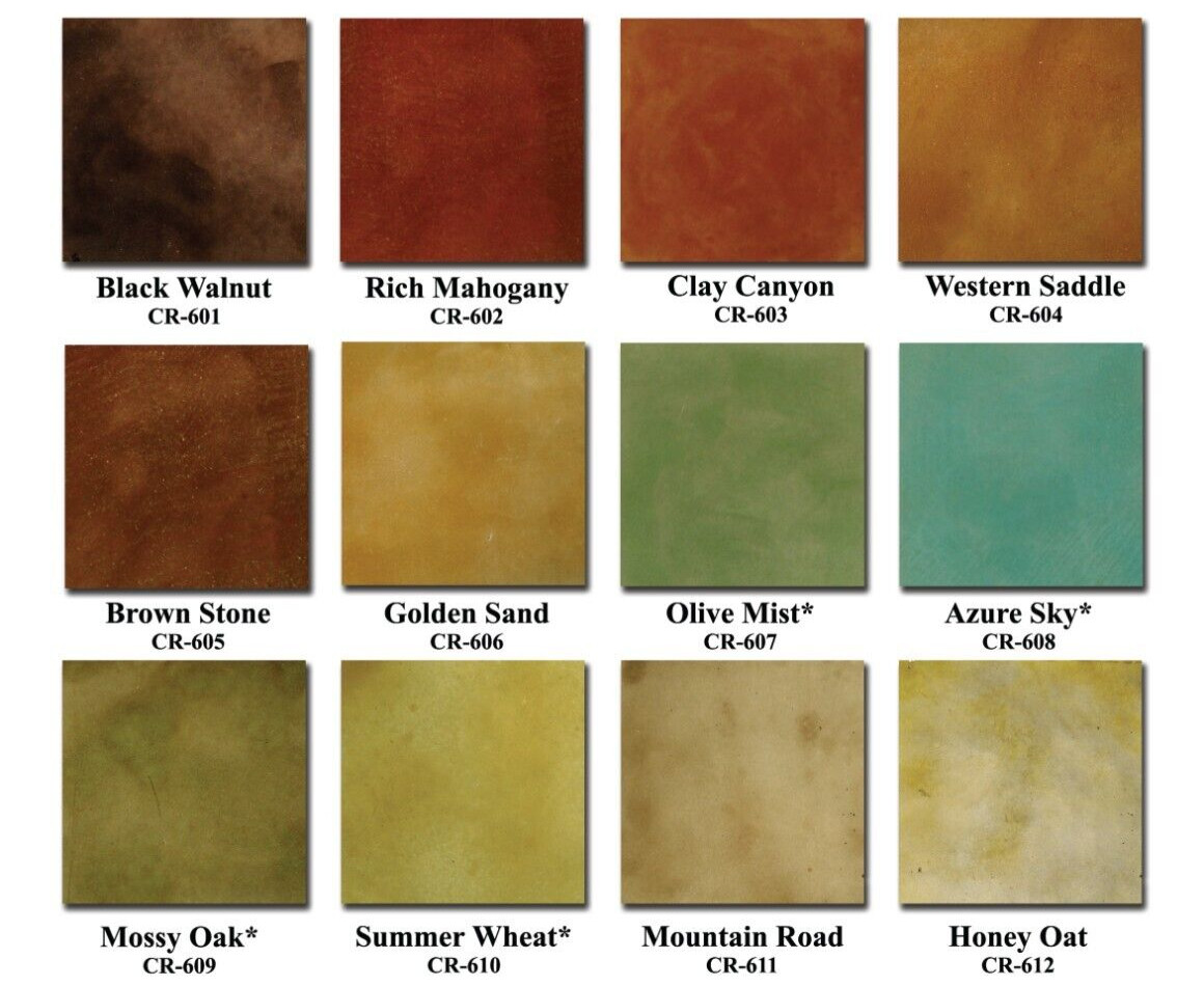 Concrete Resurrection Reactive Acid Concrete Stain 12 Bottle Sample Kit - 16oz