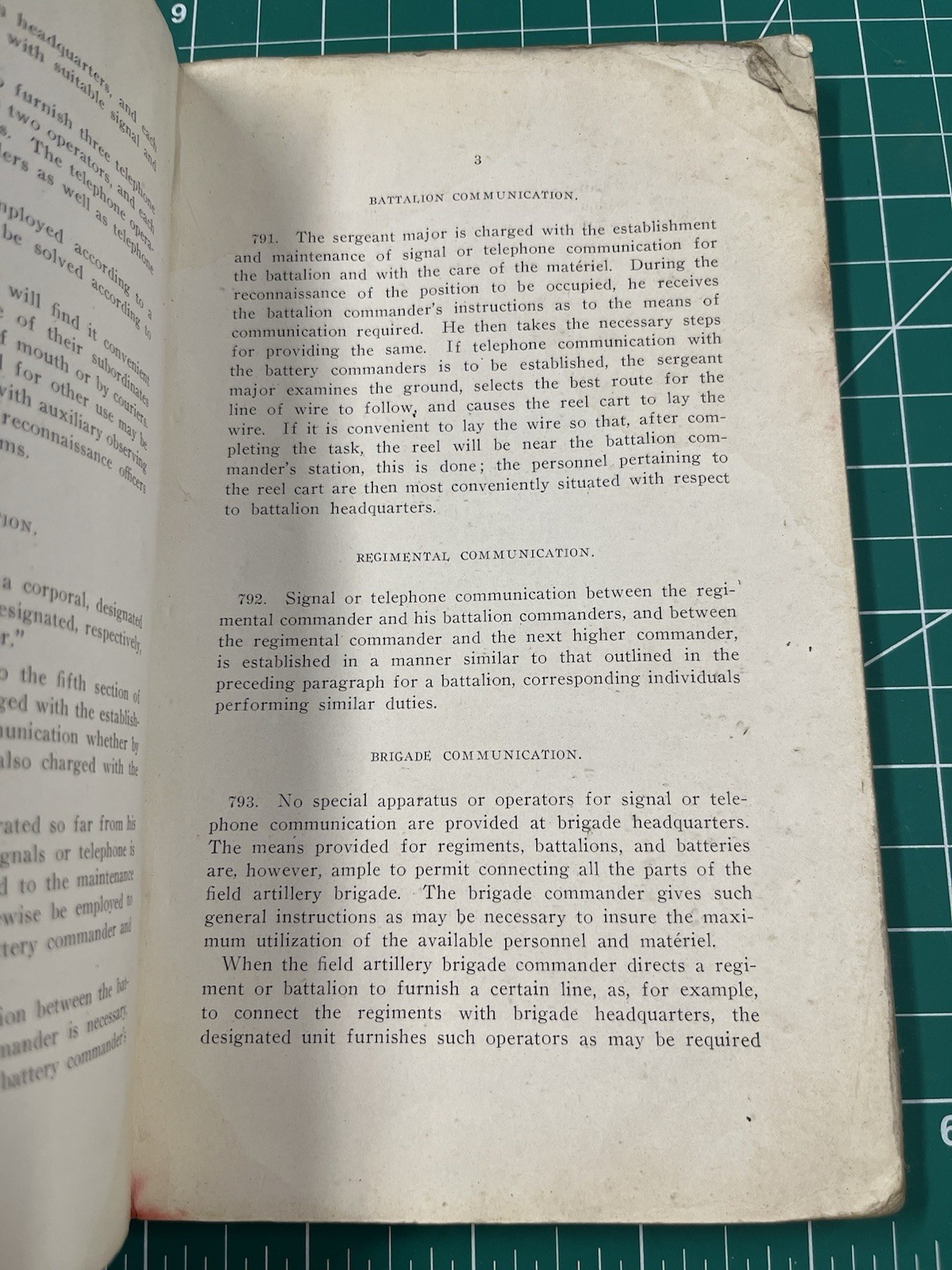 Pre WW1 US Manual Telephone & Signal Communication for Field Artillery Booklet