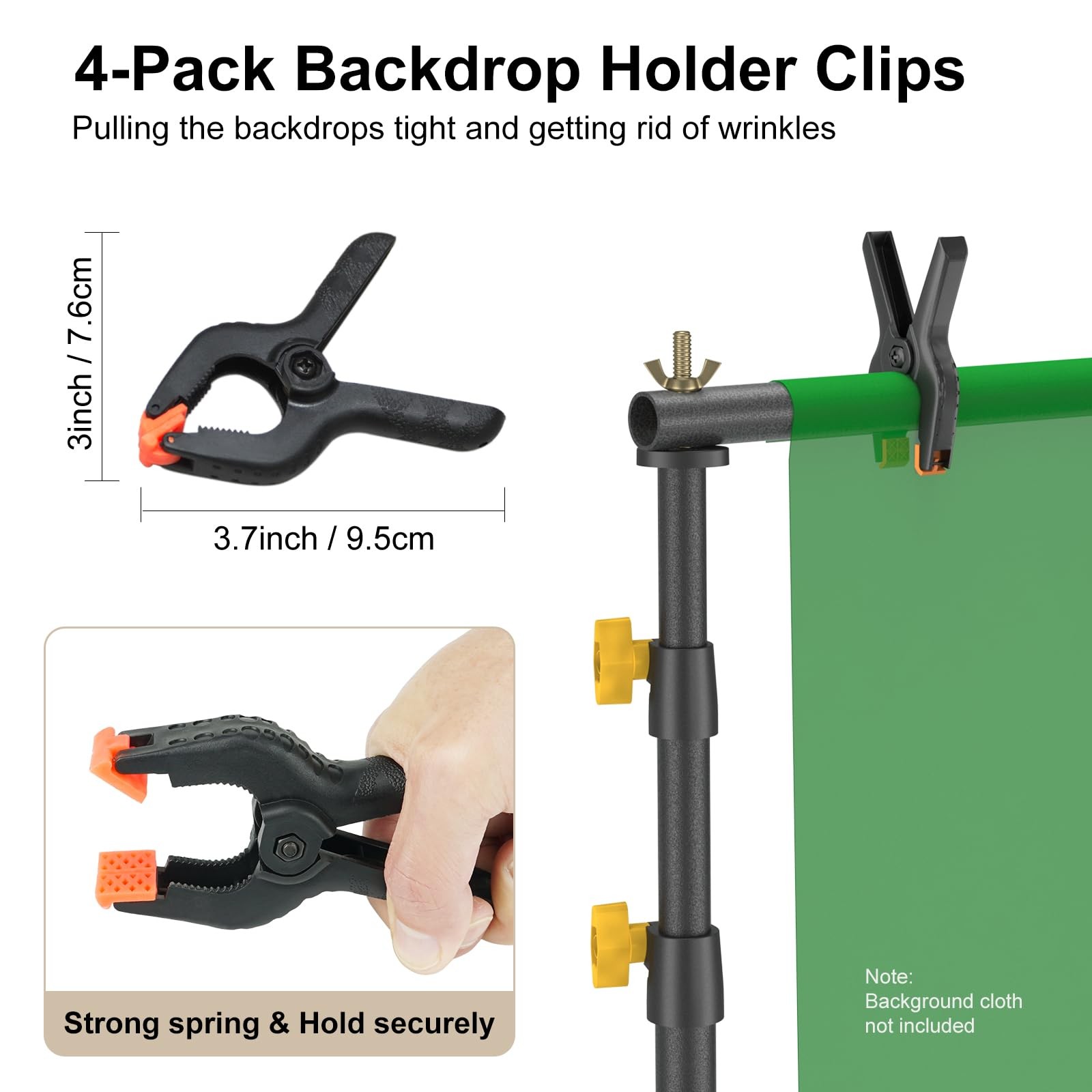 Adjustable Photo Background Stand 10x6.5ft Studio Backdrop Support Kit