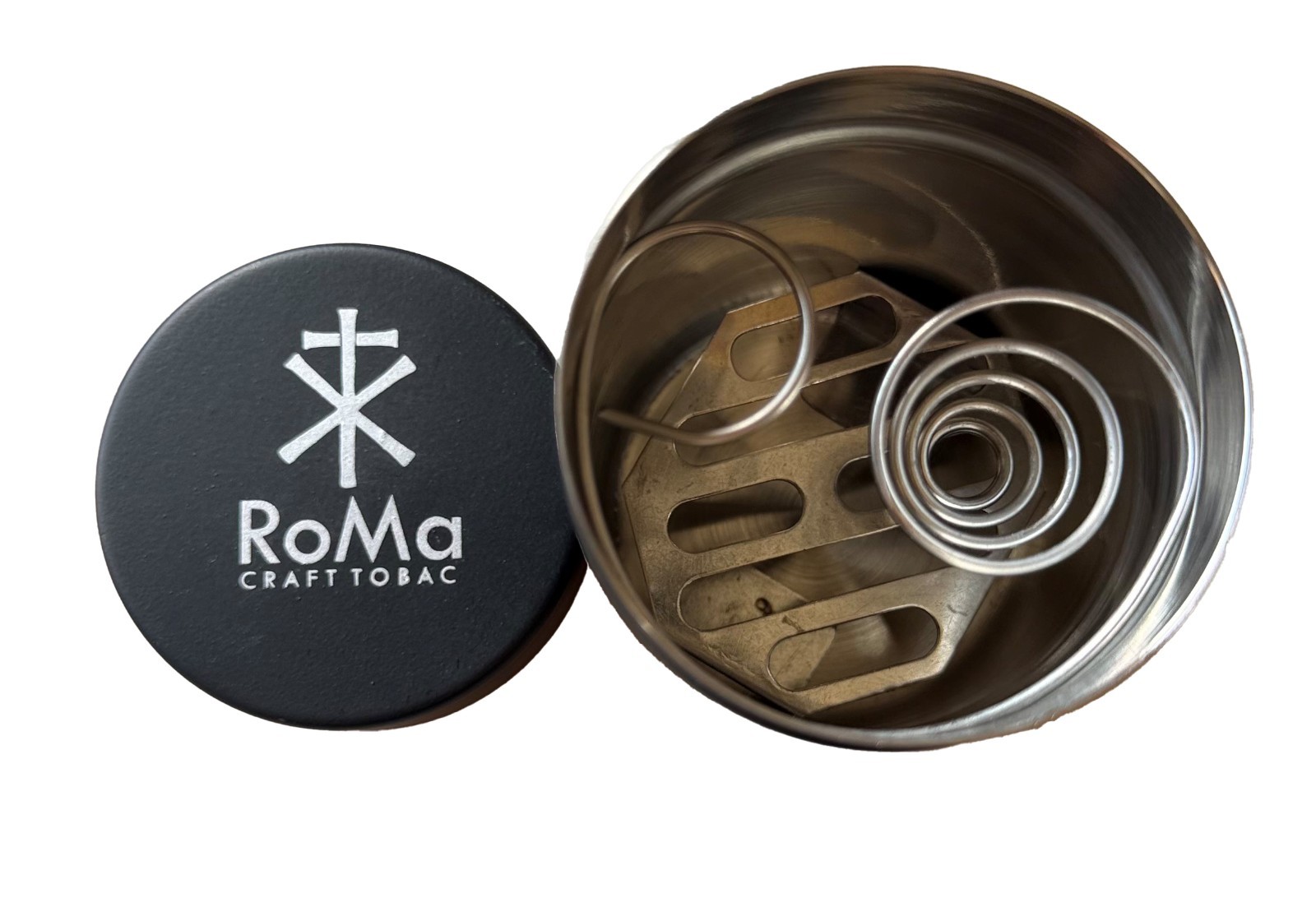 Xikar Roma Craft Ashtray Can 424ACBK - Mat Black - Fits in Cup Holder