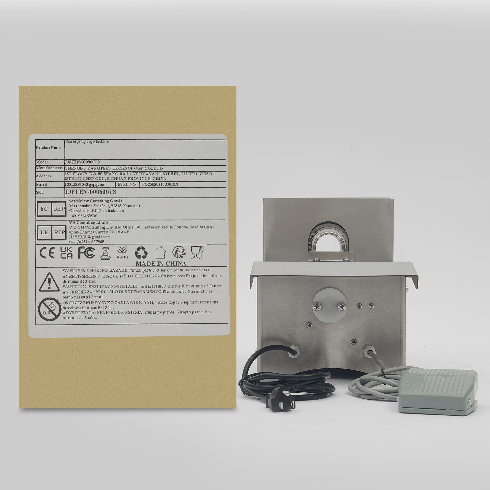 Automatic Electric Sausage Tying Machine,Electric Sausage Tying Machine w/ Pedal