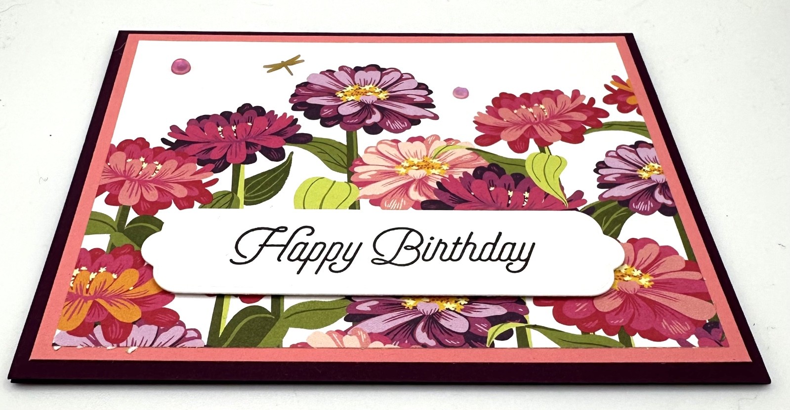 Stampin’ Up! Zinnias Sentiment Variety Card Kit-Set of 5, DSP, Dragonflies, Dots