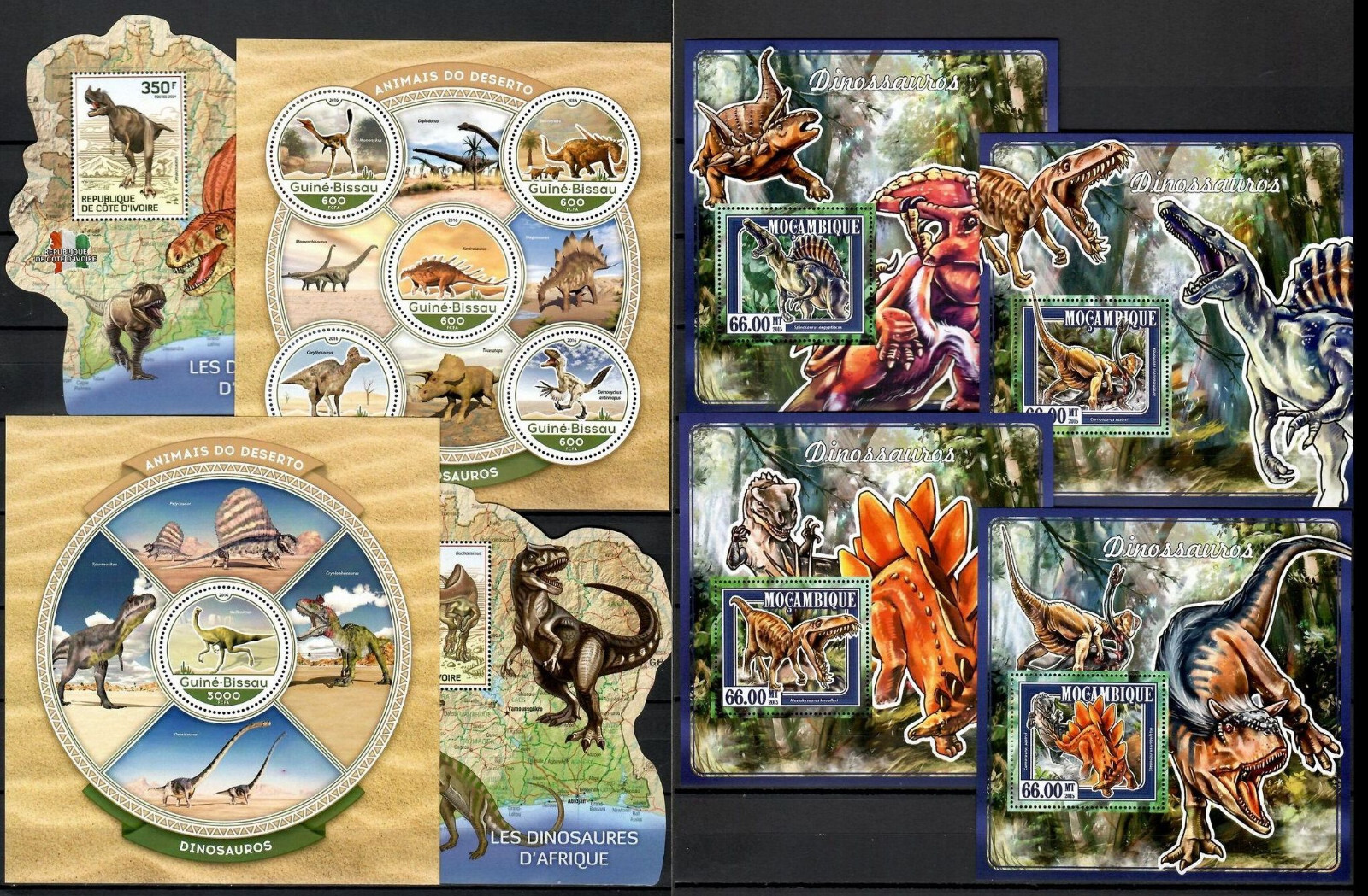 Dinosaurs Prehistoric animals Collection 100 sheets MNH Yvert CV 1,645€ #CNA210