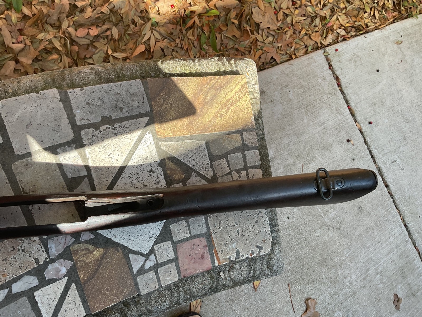 Remington 1903A3 stock, handguard, hardware as shown. Cartouches