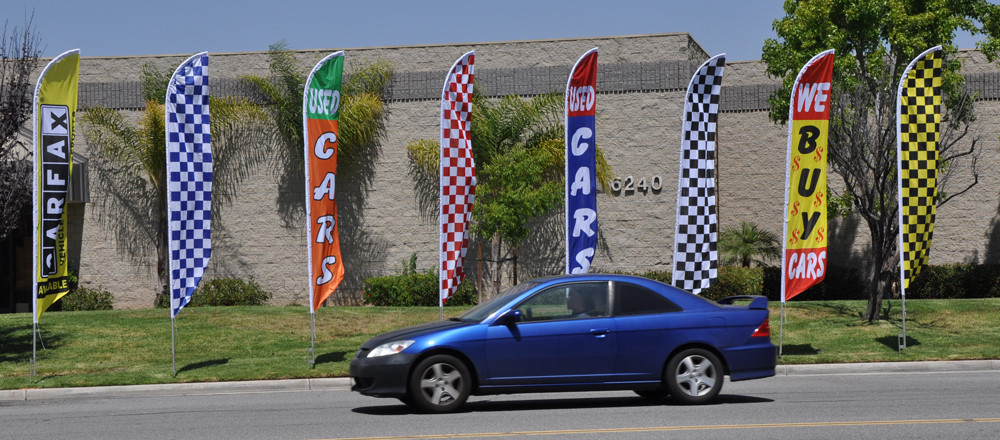 Now Open (red/yellow) 15' Feather Banner Swooper Flag Kit with pole+spike