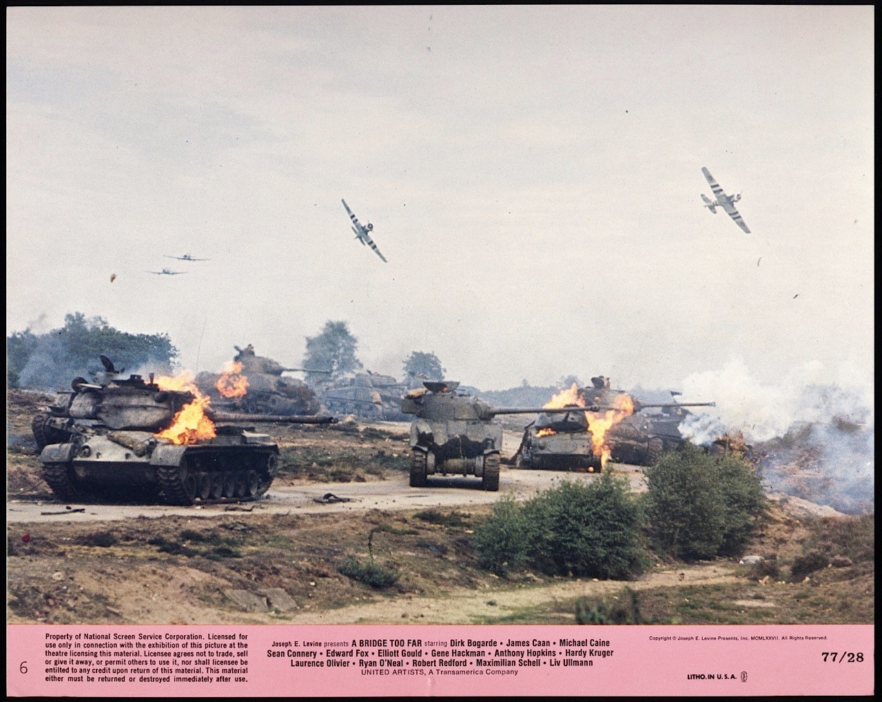 1977 A BRIDGE TOO FAR Lobby Card Set SEAN CONNERY Operation Market Garden WWII