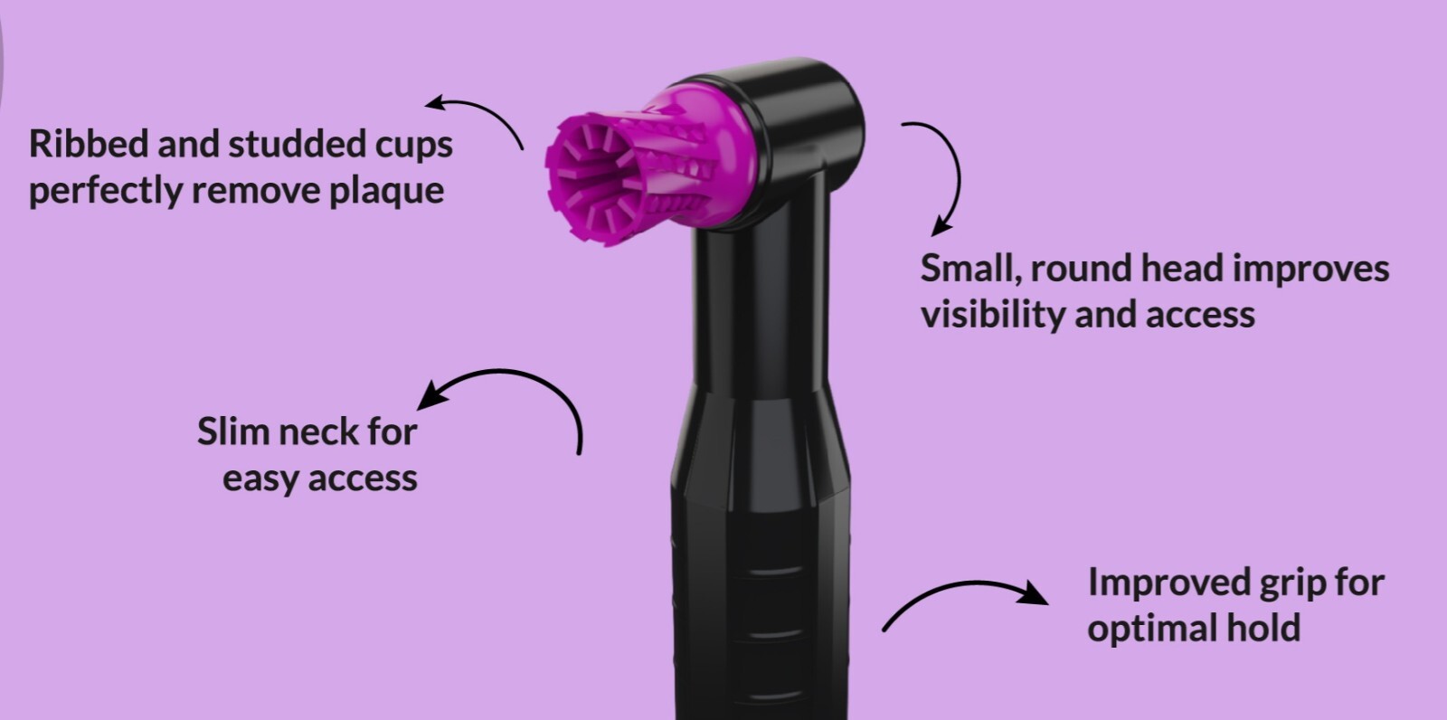 PROPHY PLEASURE - 100PCS - Best NEW Prophy Angle Dental - Ribbed and Studded