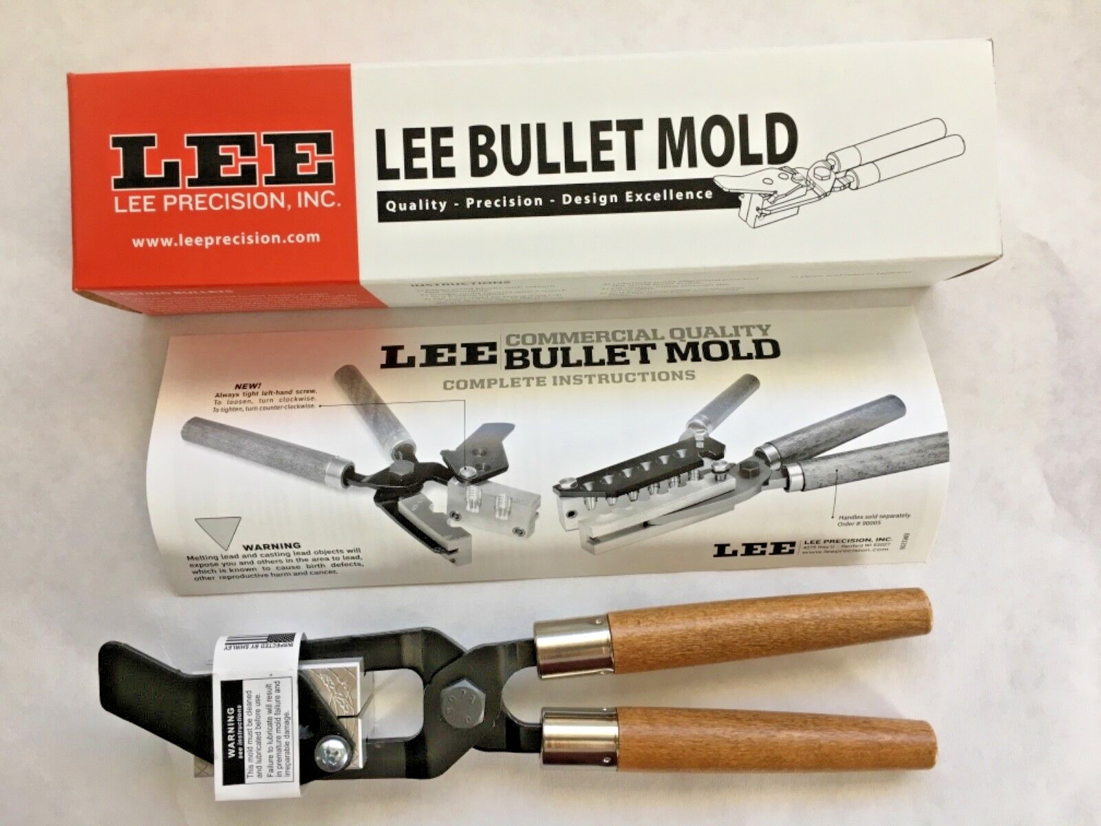LEE 90358 45ACP .452 DIAMETER 255 GRAIN 2-CAVITY BULLET MOLD  452-255-RF