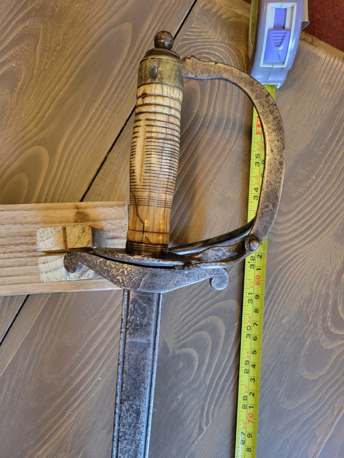 Mexican-Civil War Era Bone Handle Officer's Sword Antique Used