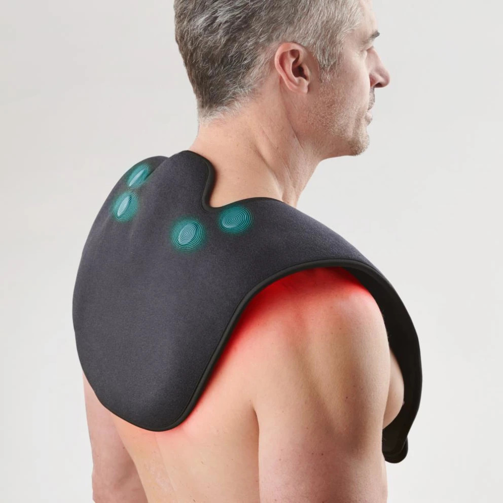 New Hammacher Schlemmer Neck and Shoulder Vibration and LED Therapy Wrap