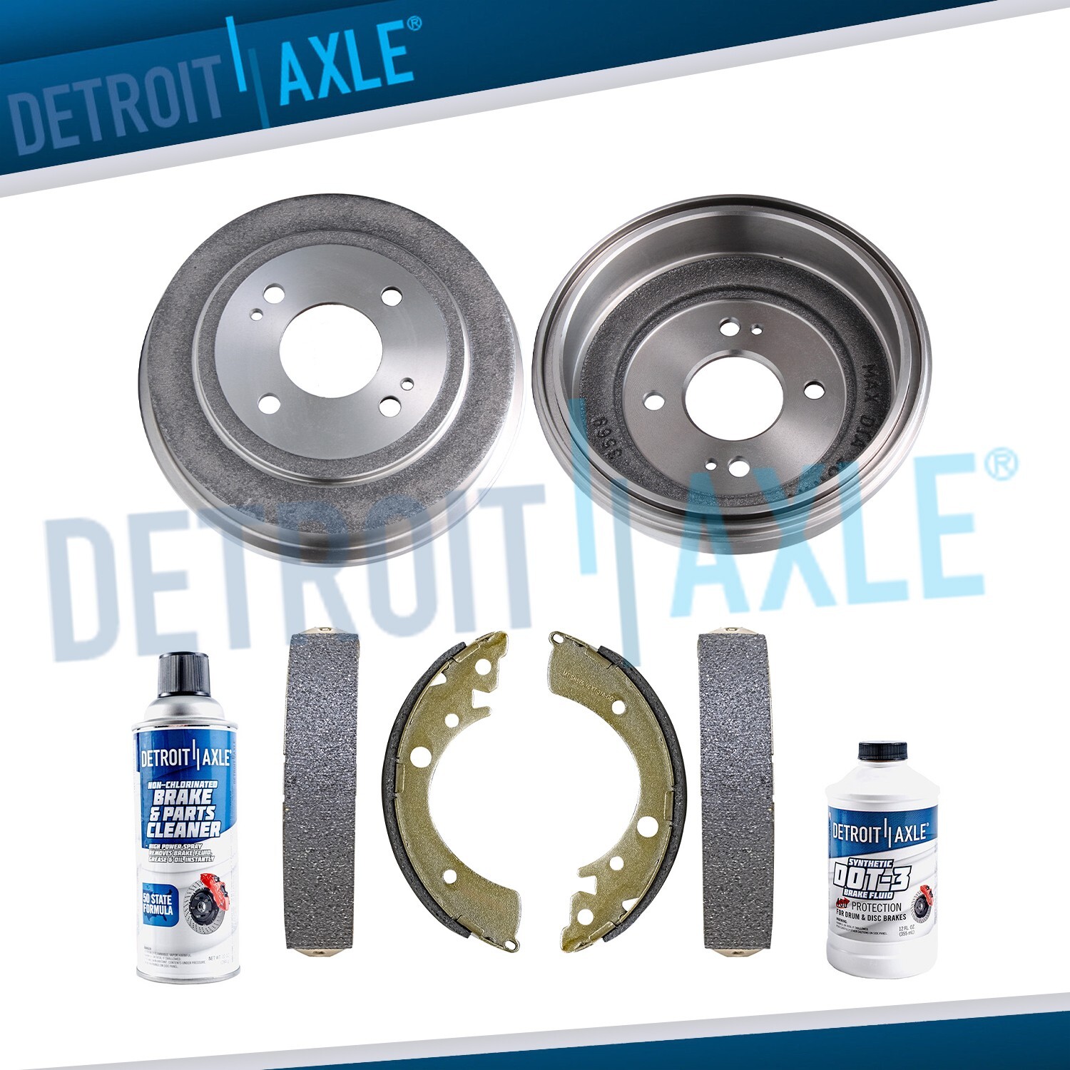 Rear Brake Drums Brake Shoes for 1992-1997 1998 1999 2000 Honda Civic