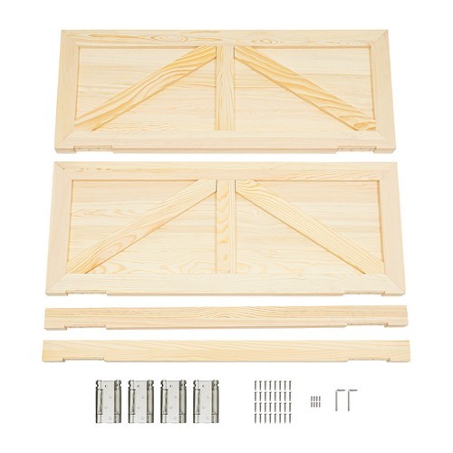 Wooden Swinging Doors 1.38 In 35.43*15.75 In For Bathroom Double Door With Hinge