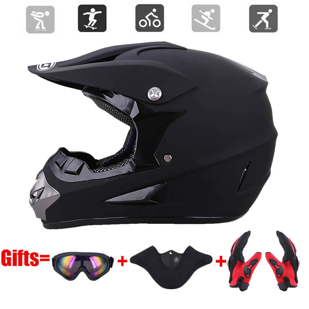 DOT Motorcycle Adult Helmet /Goggles /Gloves Motocross MX ATV Dirt Bike Off Road