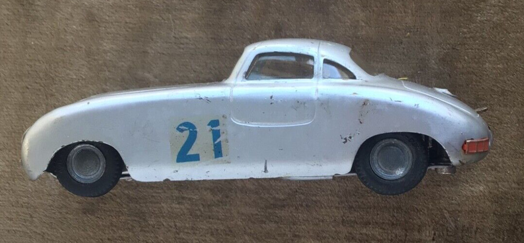Dux Auto-Dux Clockwork Mercedes 300SL Pan-American 1950s Vtg Wind Up Car w/ Key