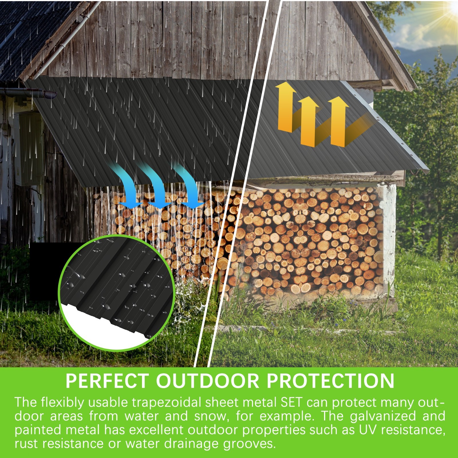 33 PCS Galvanized Steel Roof Panels Metal Roofing Sheets