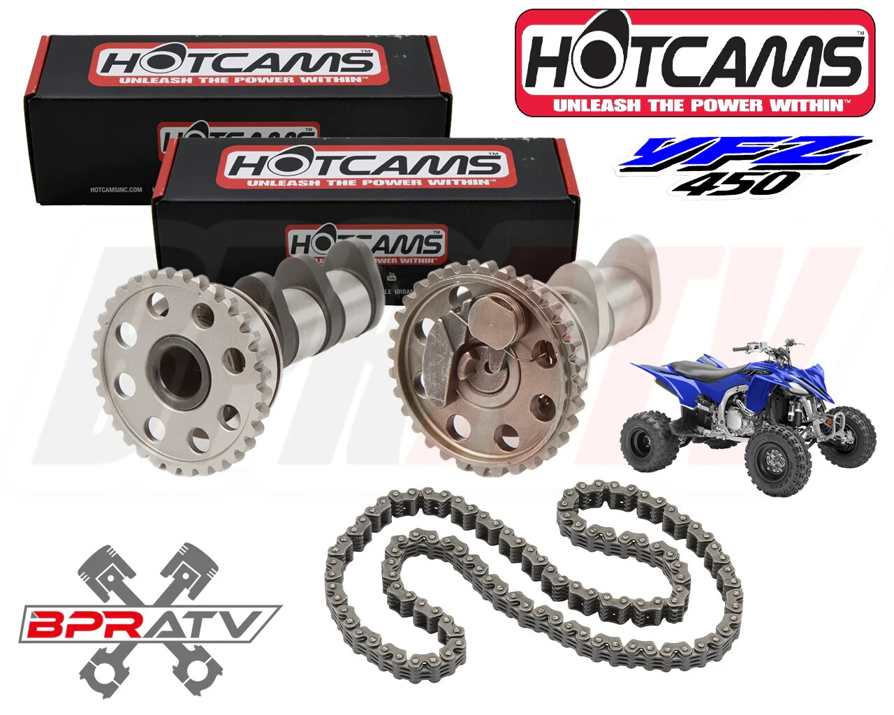 YFZ450 YFZ 450 Big Bore Hotcams Hot Cams Stage 3 Camshafts Cam Timing Chain Kit