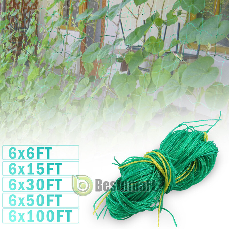 Garden Plant Climbing Net Trellis Netting Mesh Support Fruits Vine Veggie Bean