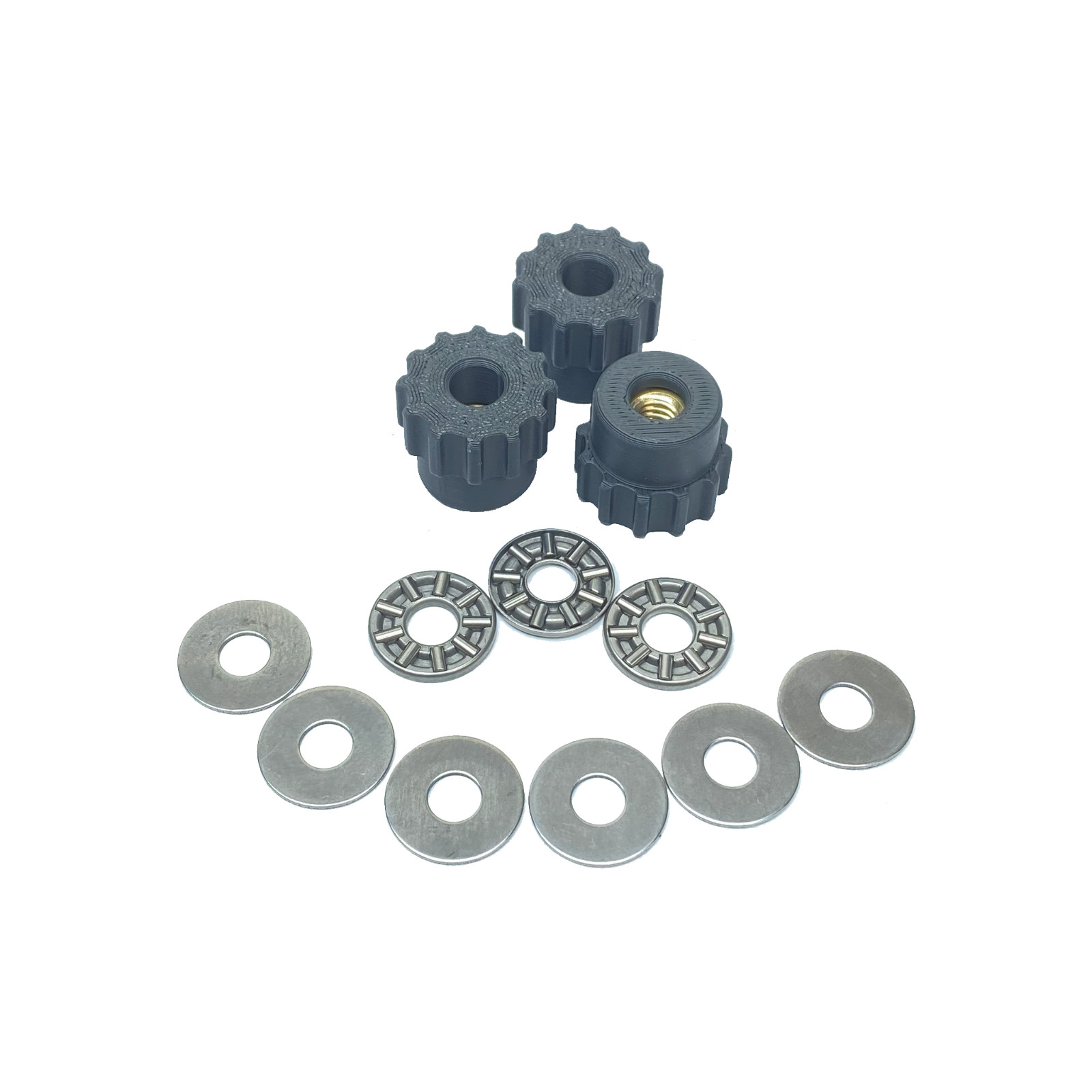 Stanley Plane Tote Drilling Jig Angle Blocks with Knobs and Thrust Bearings