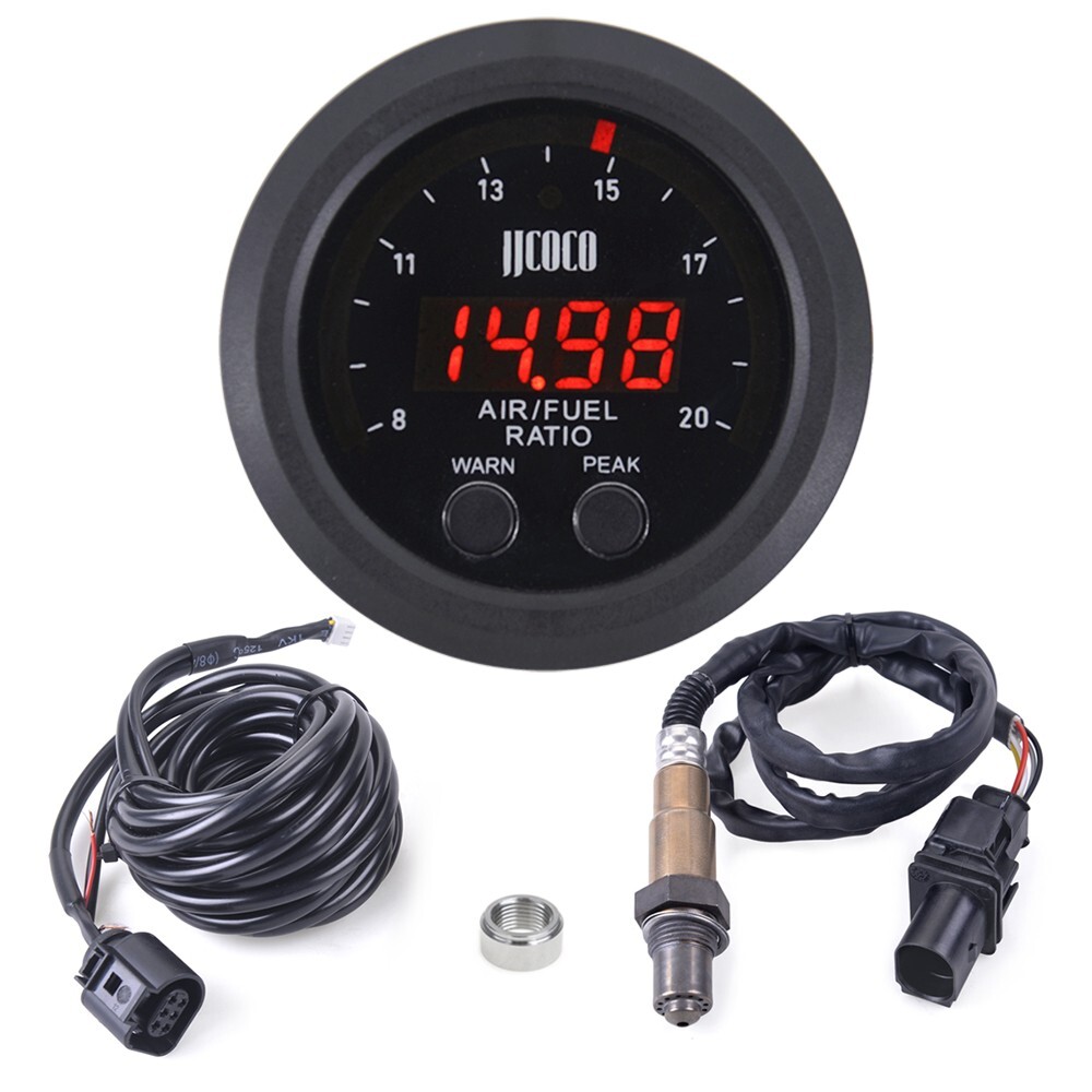 52mm Air Fuel Ratio Gauge LED Digital Display + Wideband O2 Oxygen Sensor 12V