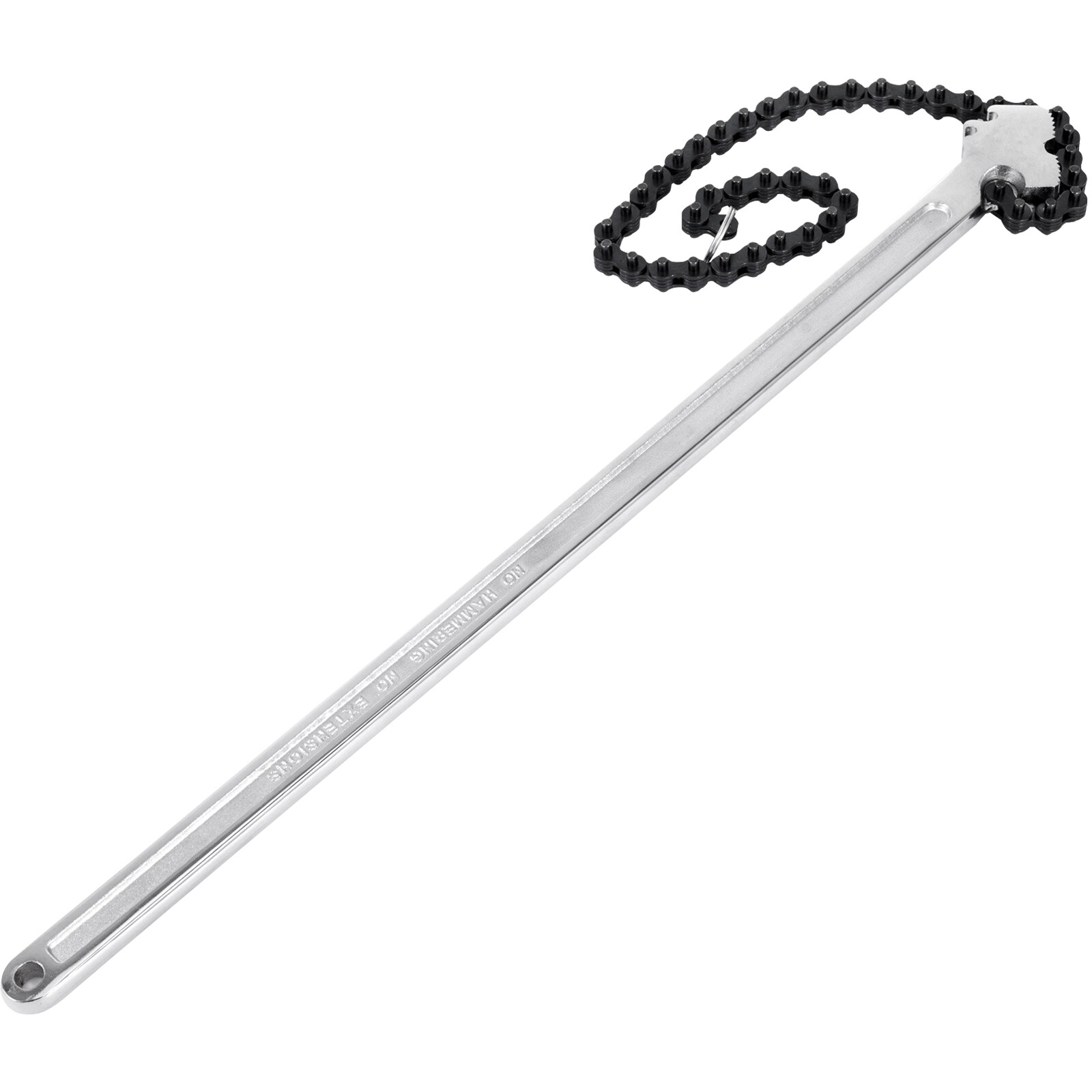 VEVOR 24" Chain Wrench Steel Straight Handle Tool 22" Chain 6.7" Capacity