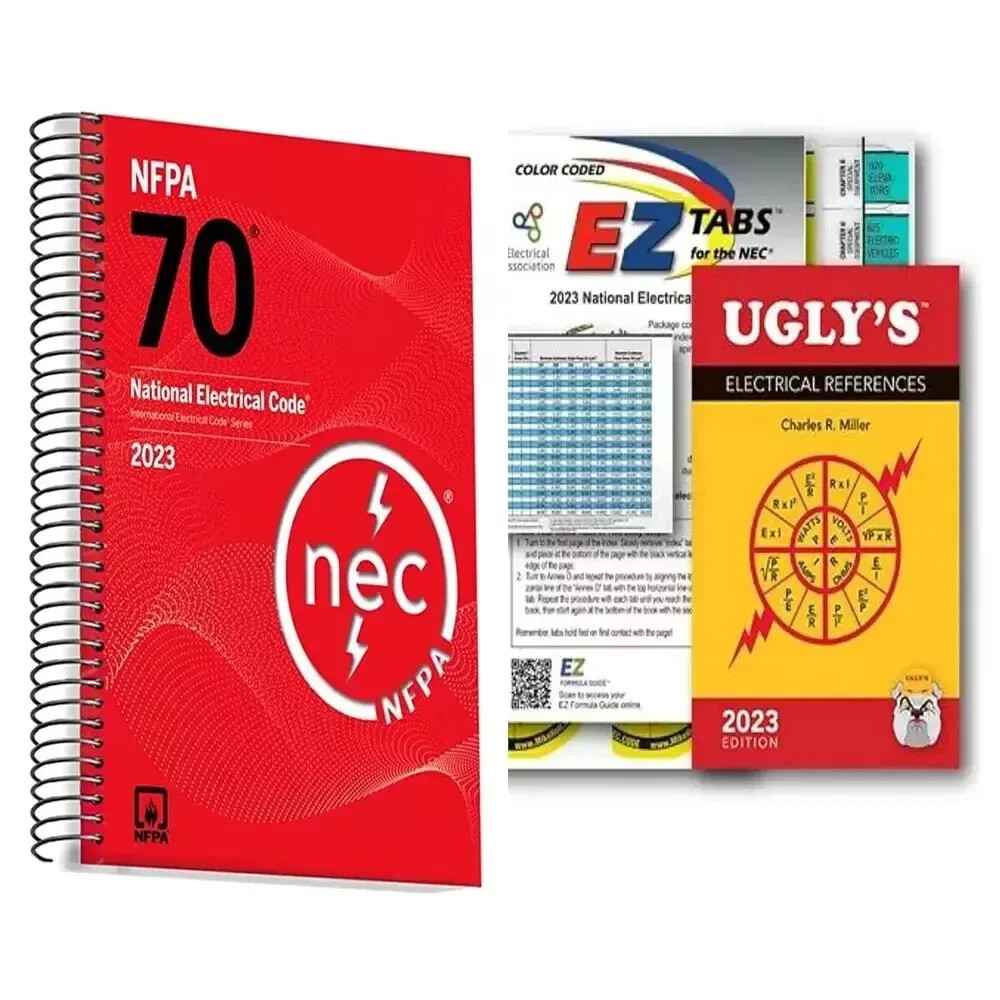 NFPA 70 2023 NEC Code Book + Ugly's Electrical Ref Spiral + EZ TAB USA STOCK..