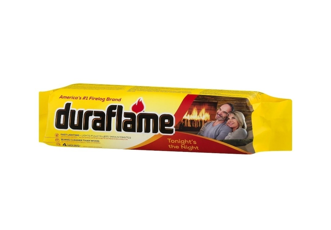 Duraflame Natural Firelog, 4 Hours, 6 lbs Great For Home & Camping. Quick Light
