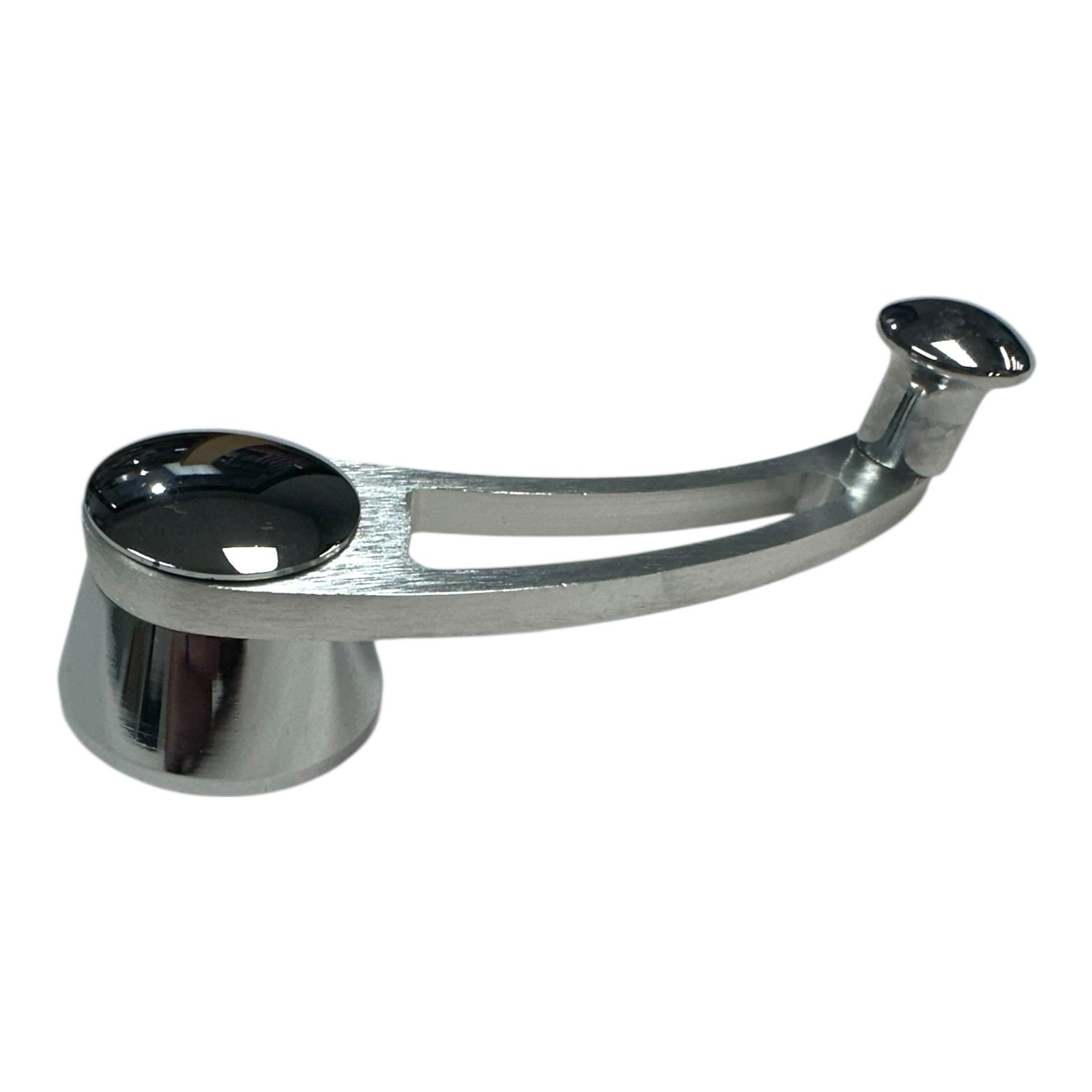 Pair Universal Slotted Billet Chrome Aluminum 4-1/4" Window Crank Handles