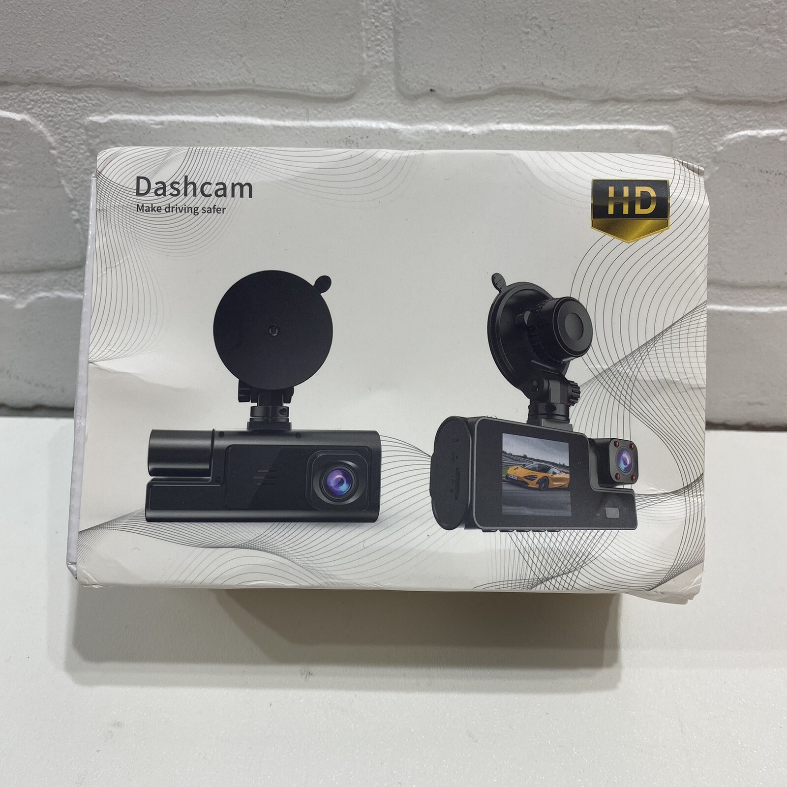 NEW 3 Channel Dash Cam Front and Rear Inside 170 Degree Wide Angle 1080P Full HD