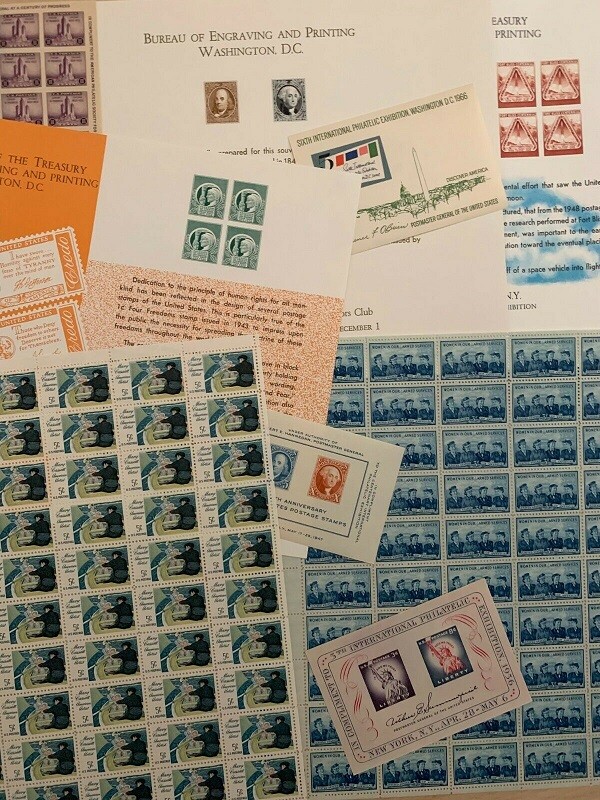 U.S. MINT COLLECTION 400+ VINTAGE STAMPS INCLUDES PLATE BLOCKS / SINGLES & MORE!
