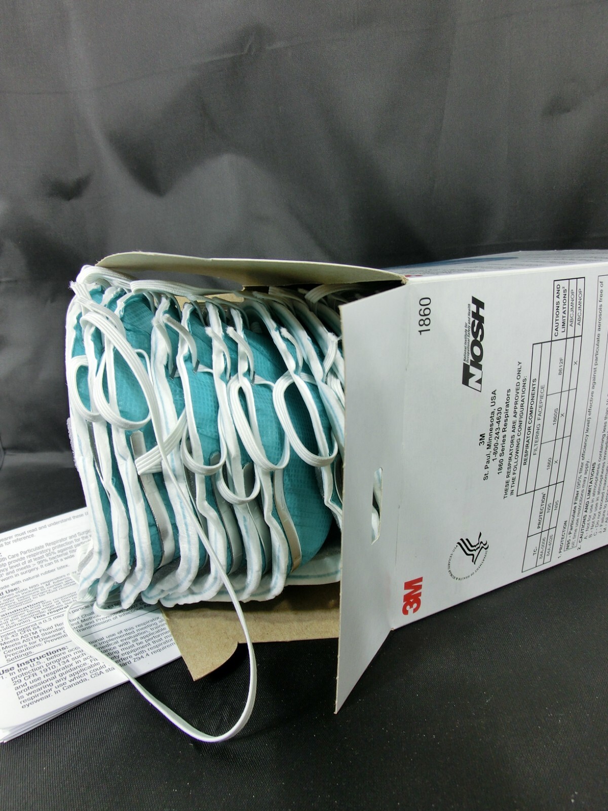 3M™ 1860 N95 Adult Face Mask Particulate Respirator - QTY 120