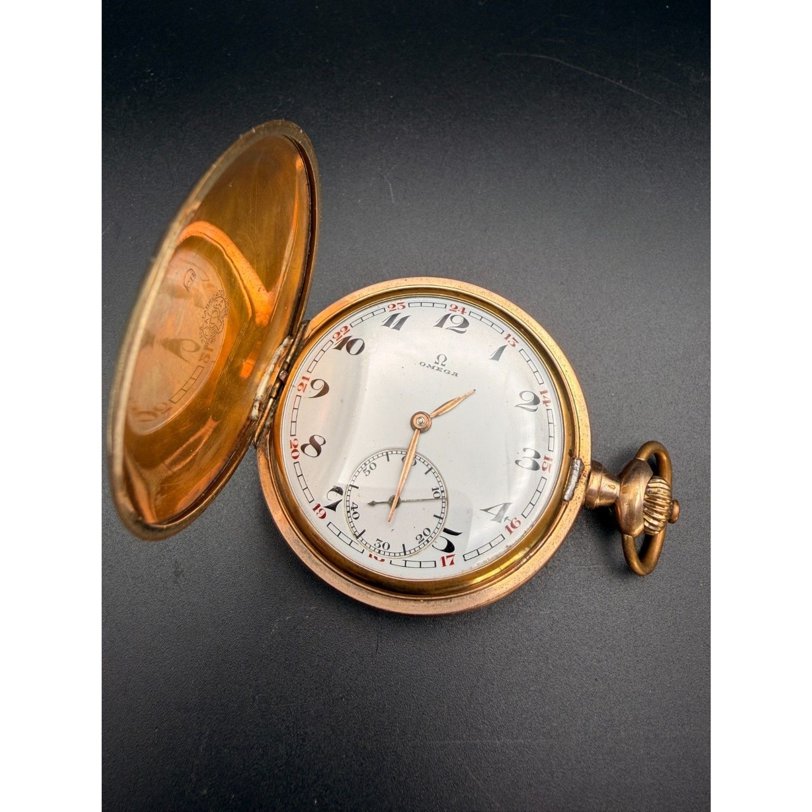 1923 Omega Pocketwatch - Hunter Case 2 Adjustments