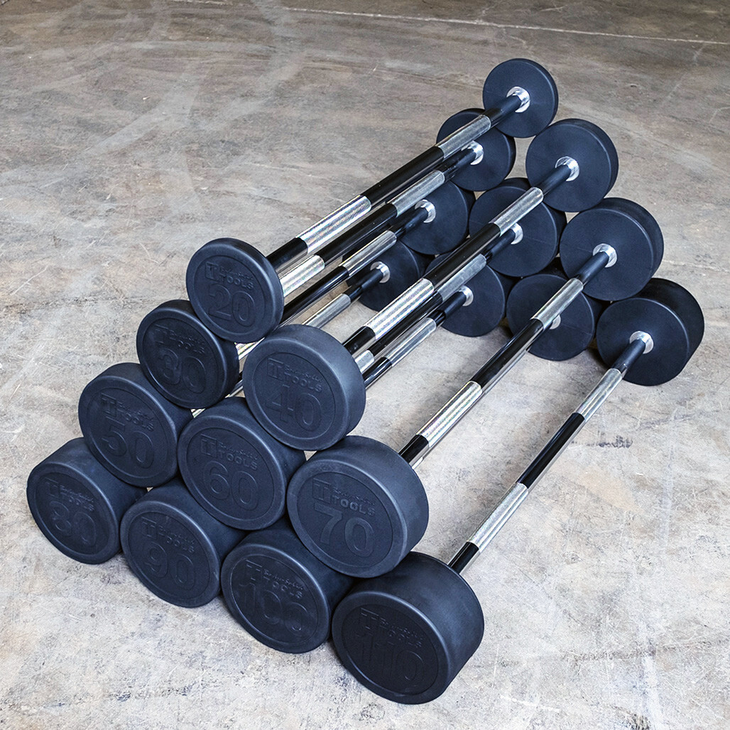 Body-Solid Tools Fixed Weight Straight Barbells, from 20 to 110 lb.