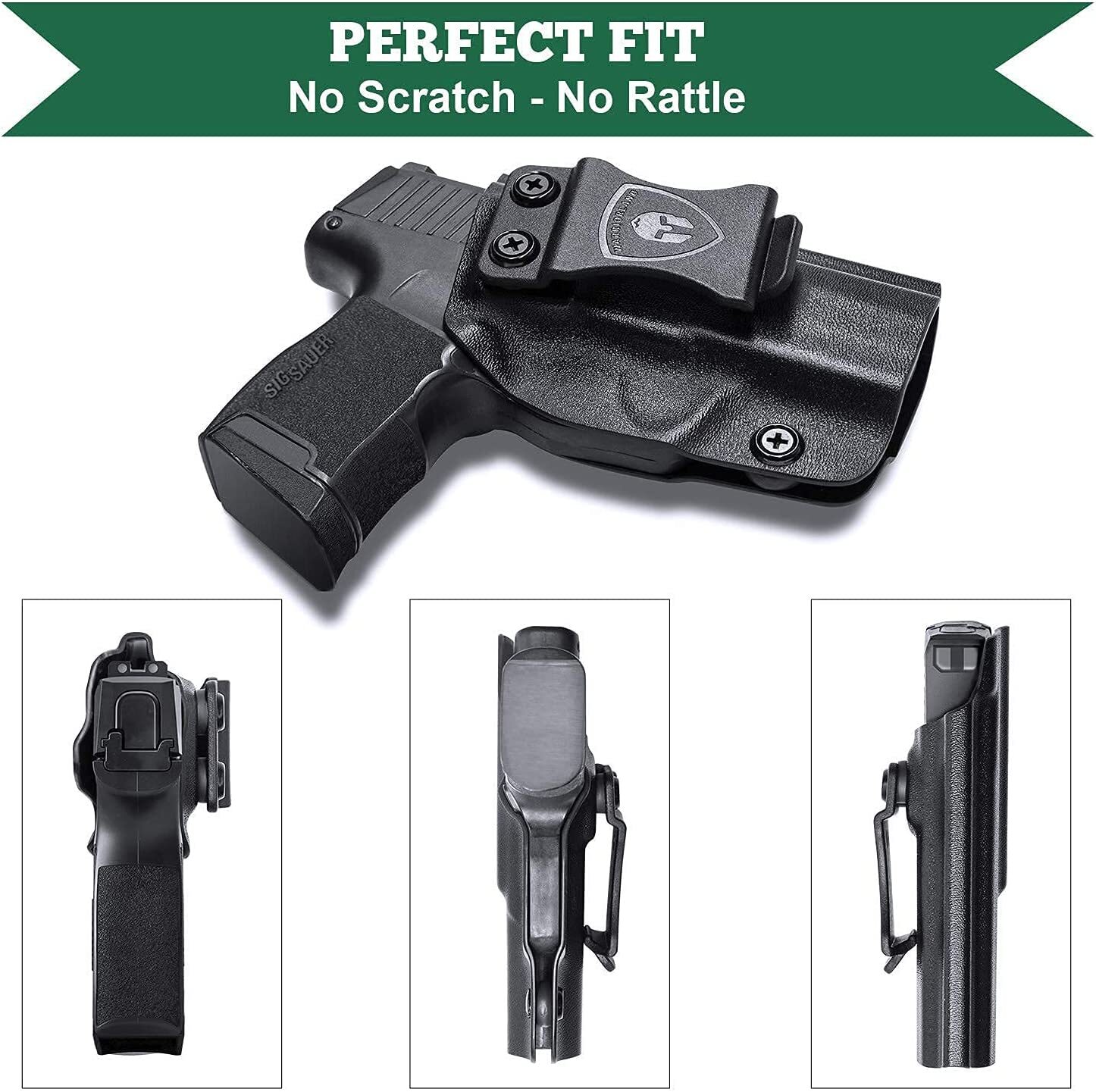 IWB KYDEX Holsters Fit Sig Sauer P365/P365 SAS/P365X/Sig Sauer P365XL Pistol