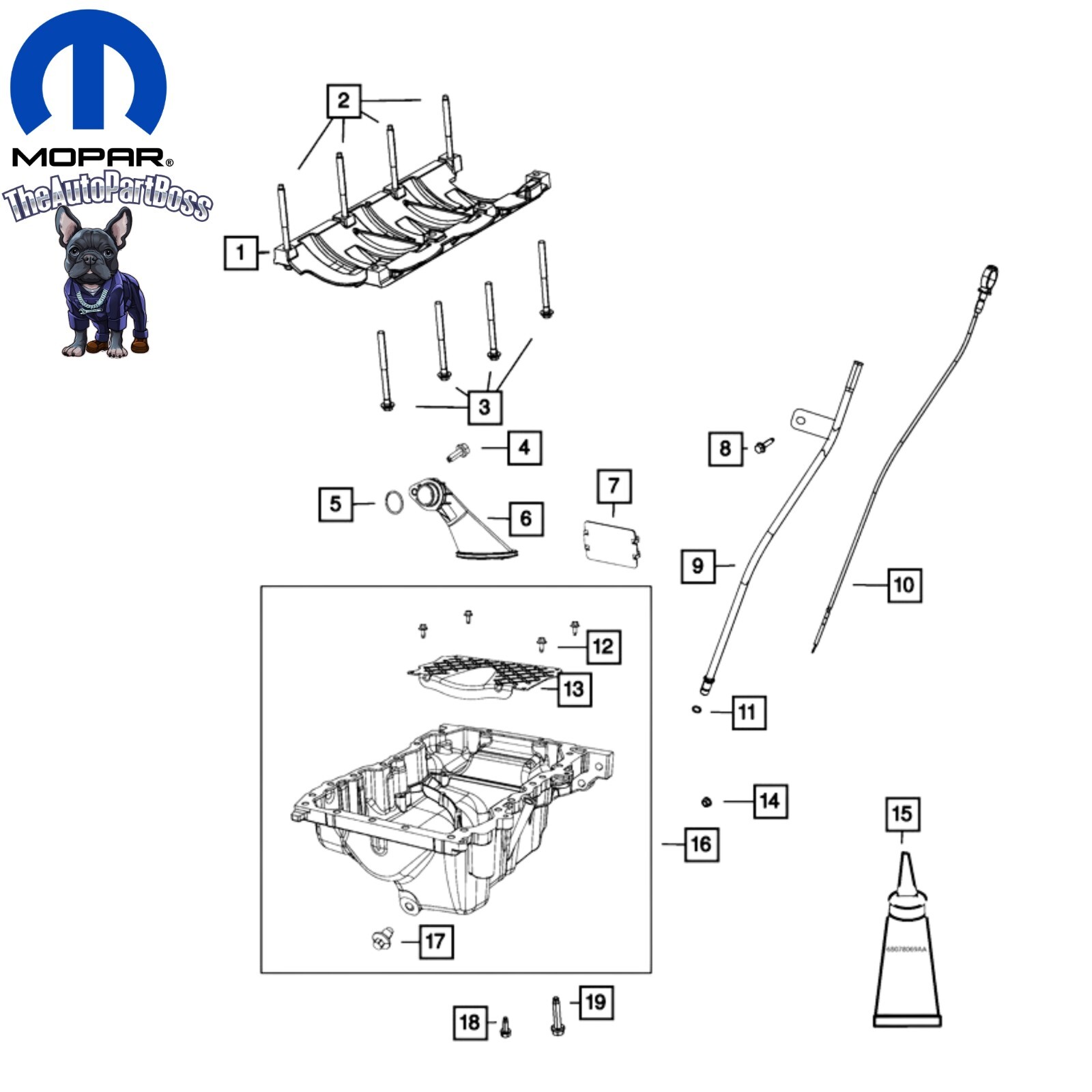 Rtv Gray Sealer Genuine Mopar 68082860AB