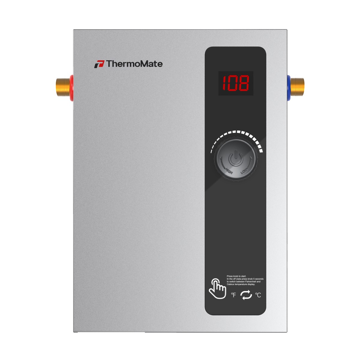Electric Tankless Water Heater 14kW/18kW/27kW Instant Hot Shower for Whole House