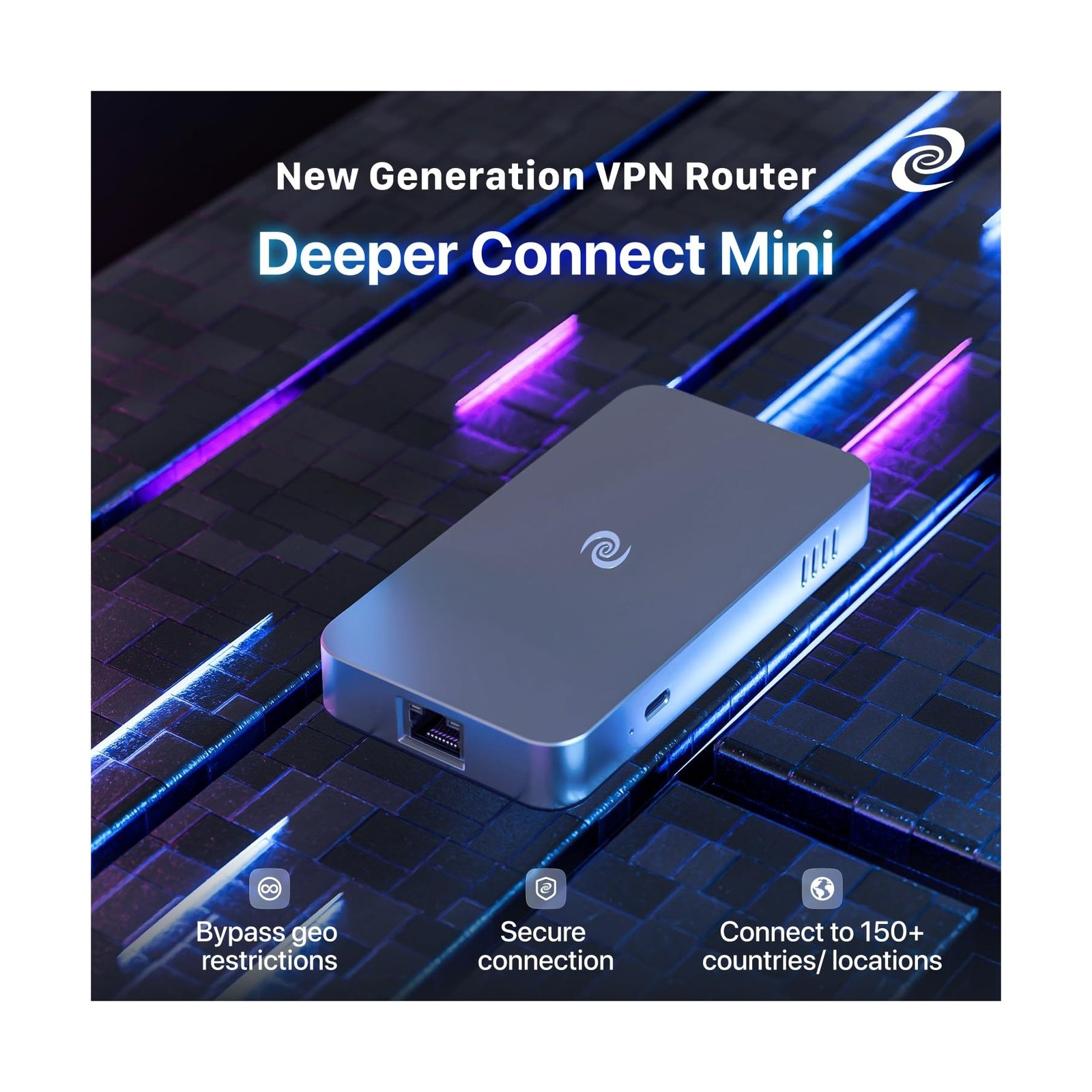 Deeper Connect Mini Decentralized VPN Router Lifetime Free for Travel Home En...